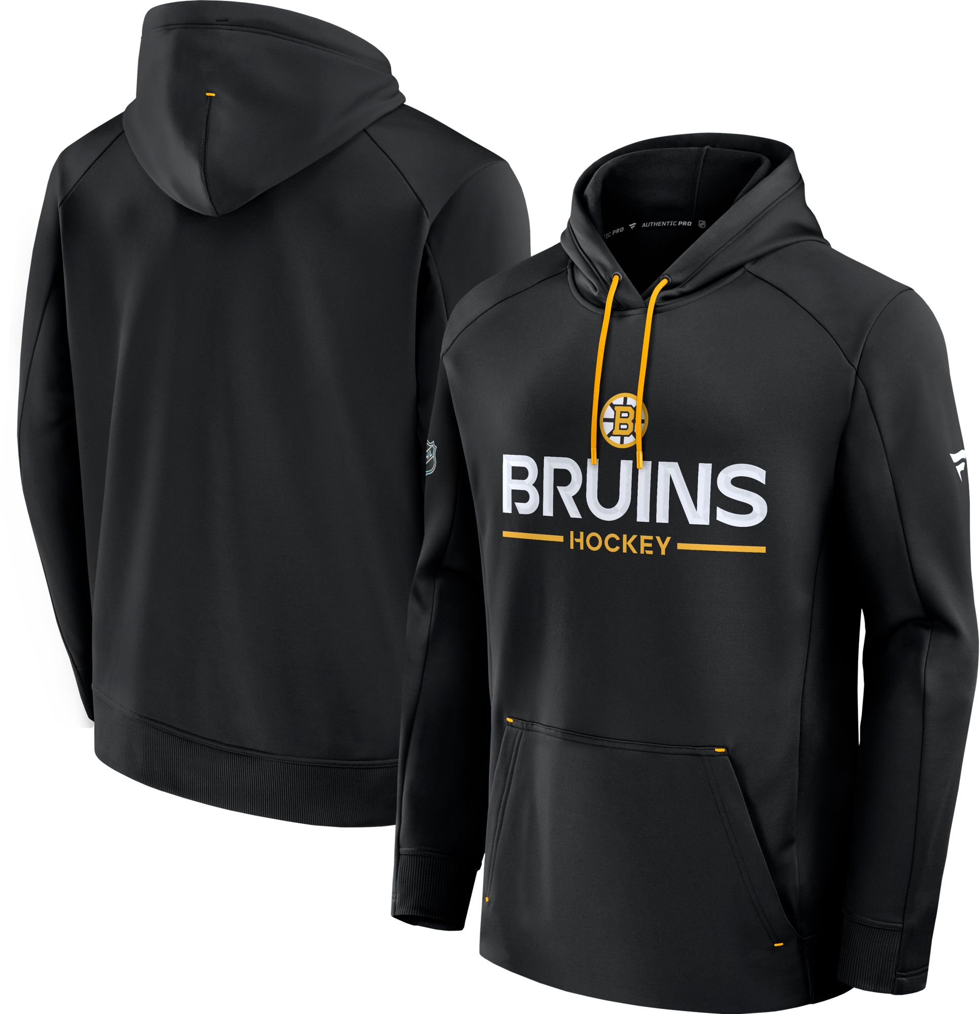NHL Men's Boston Bruins Black Rink Polyester Fleece Pullover Hoodie product image