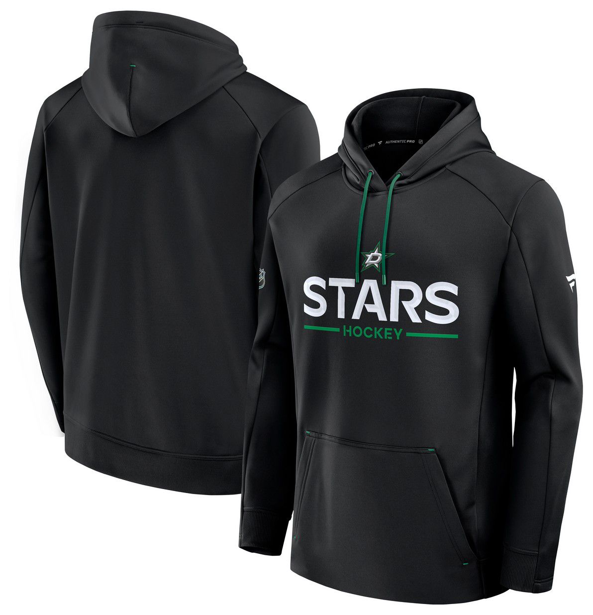 NHL Men's Dallas Stars Black Authentic Pro Rink Pullover Hoodie product image
