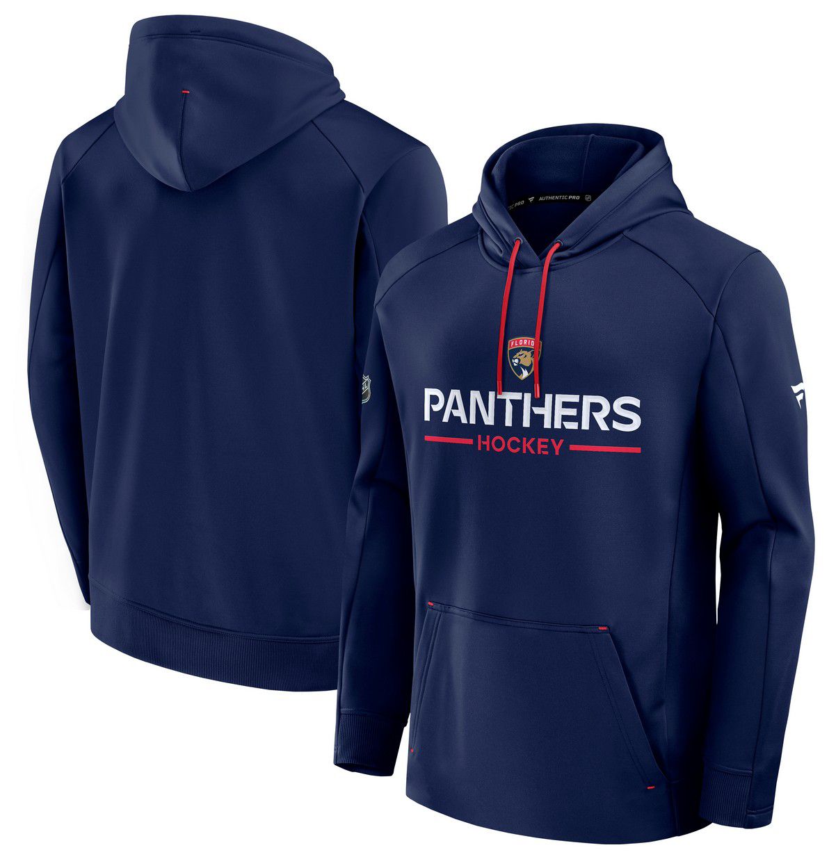 NHL Men's Florida Panthers Navy Authentic Pro Rink Pullover Hoodie product image