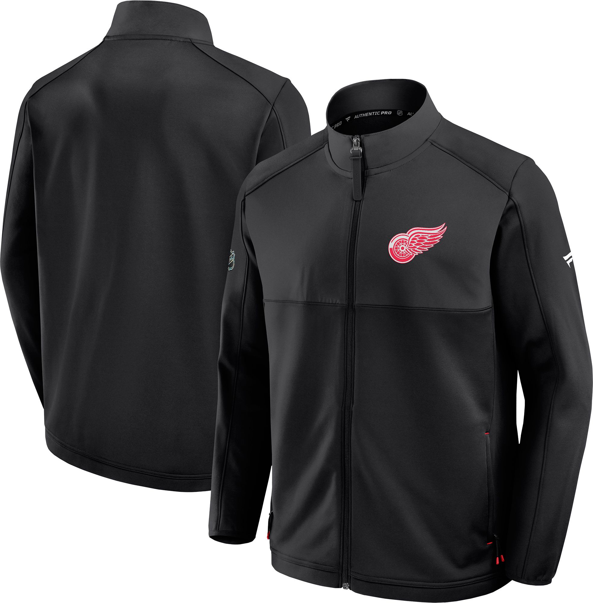 NHL Men's Detroit Red Wings Black Rink Fleece Full-Zip Jacket product image