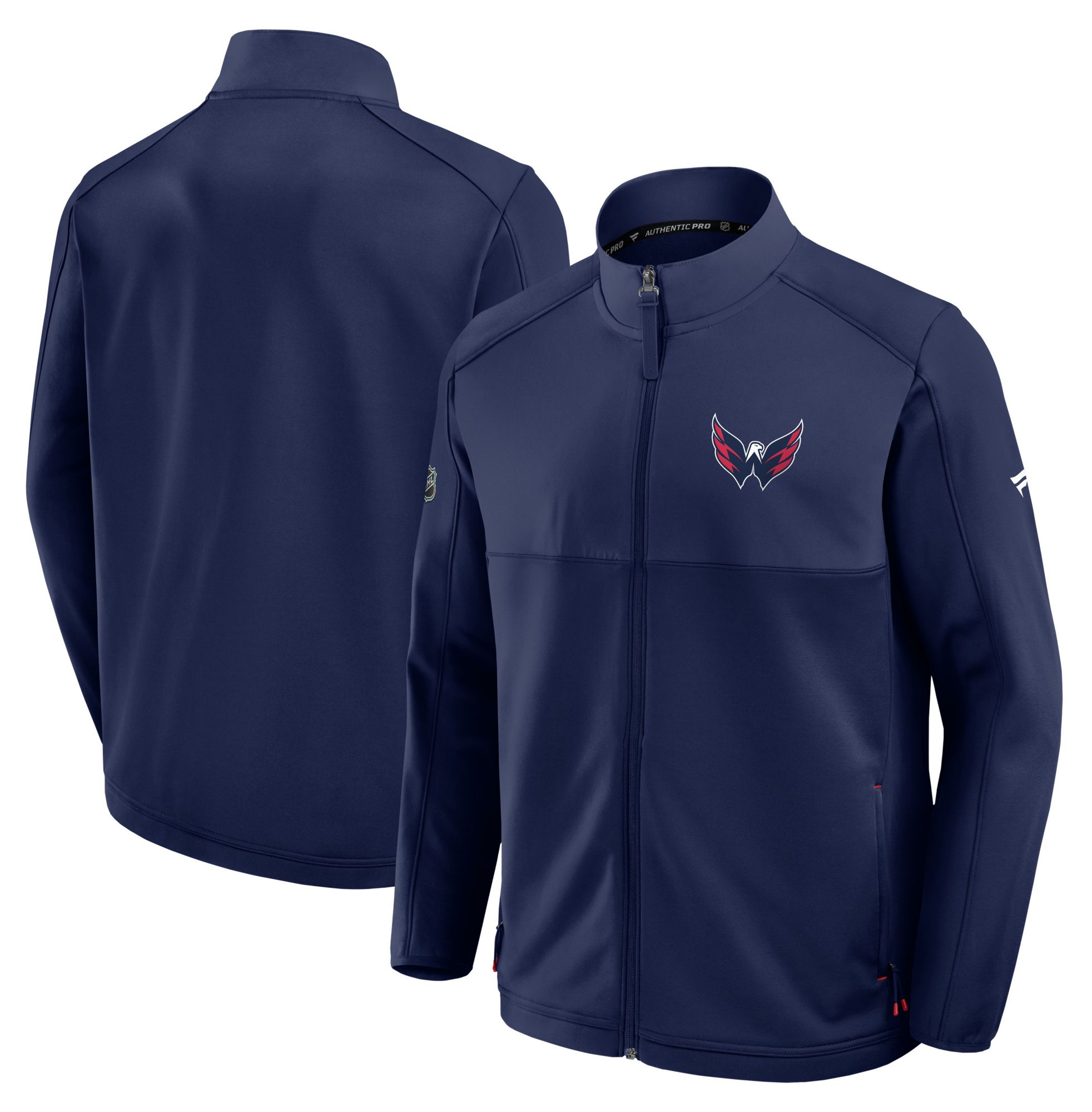 NHL Men's Washington Capitals Navy Full-Zip Fleece Jacket product image