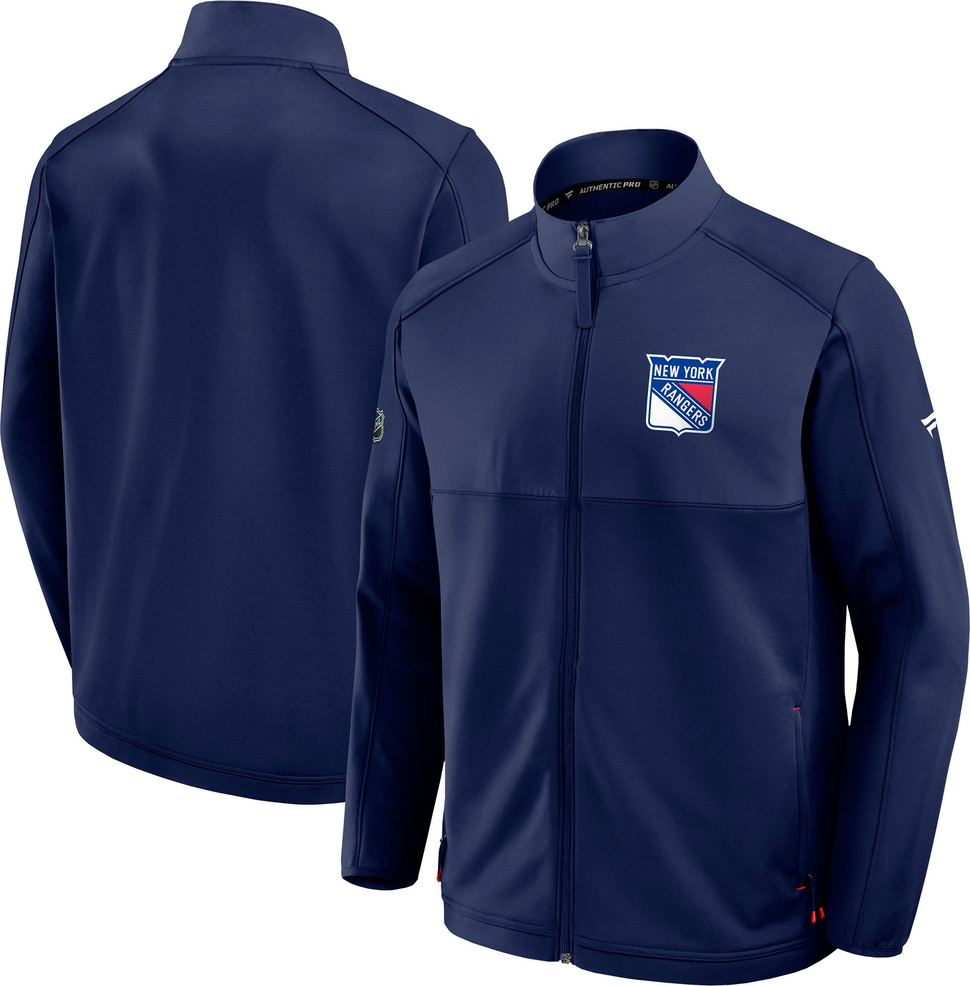 NHL Men's New York Rangers Navy Rink Fleece Full-Zip Jacket product image
