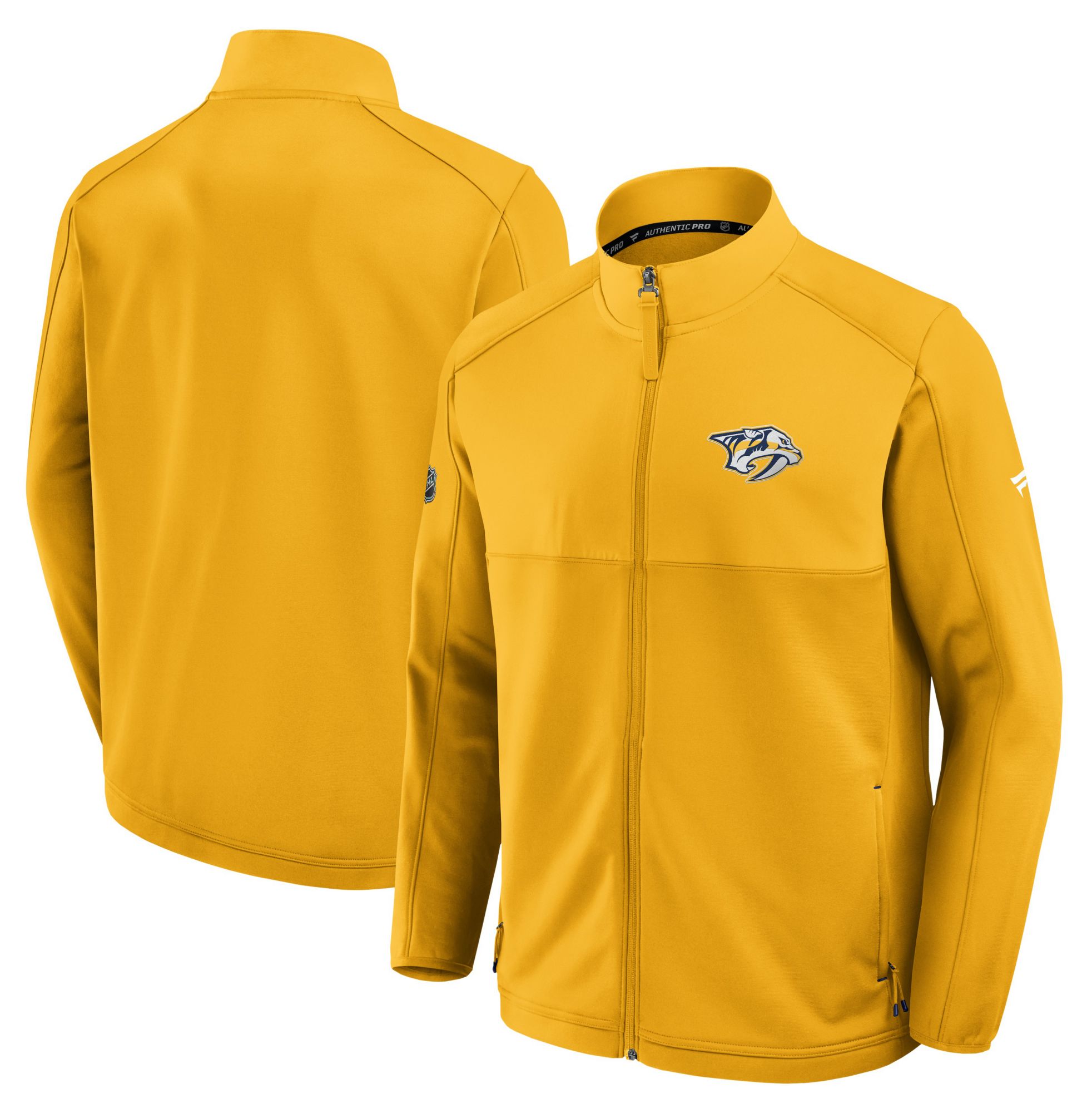 NHL Men's Nashville Predators Yellow Full-Zip Fleece Jacket product image