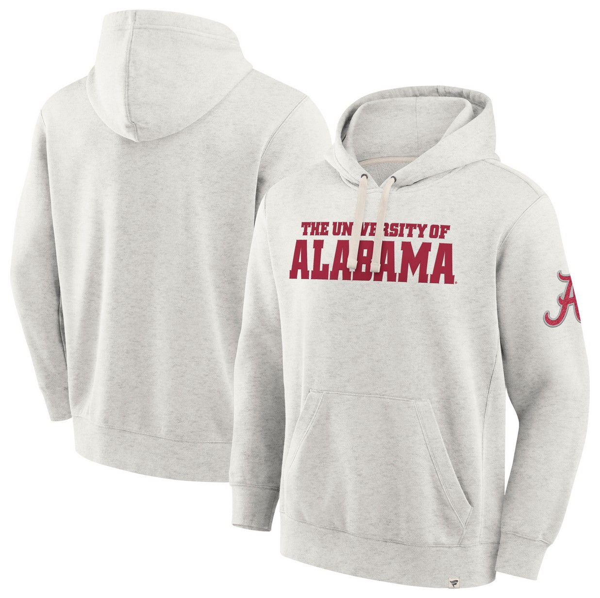 NCAA Men's Alabama Crimson Tide Oatmeal Heritage Fleece Pullover Hoodie product image