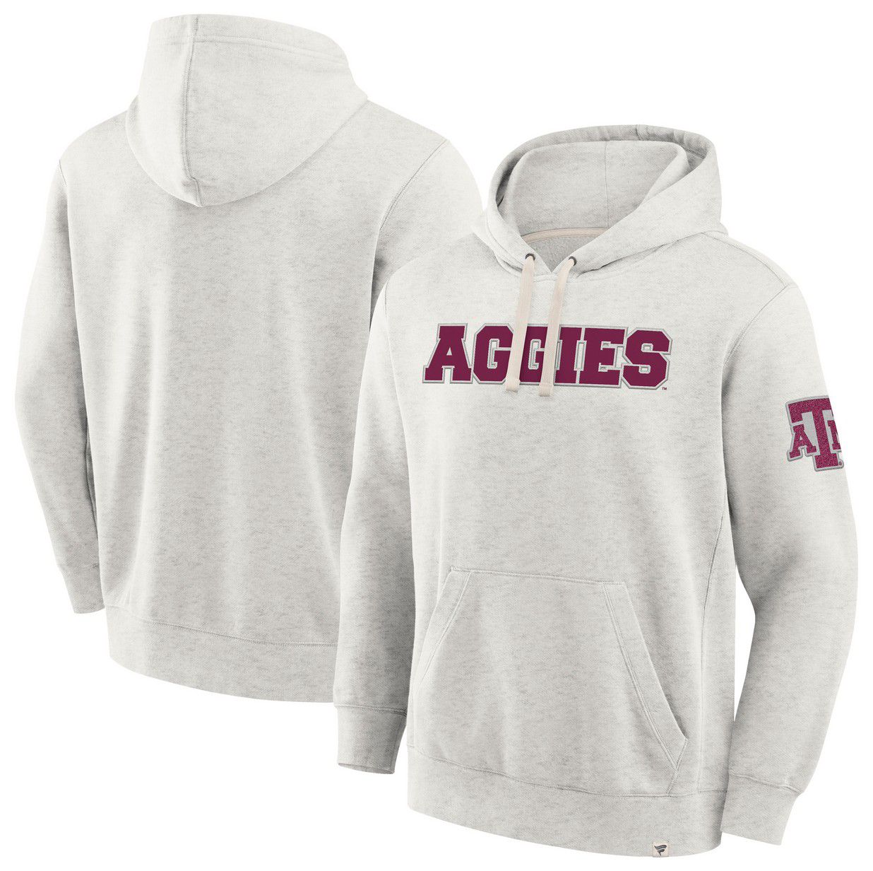 NCAA Men's Texas A&M Aggies Oatmeal Heritage Fleece Pullover Hoodie product image