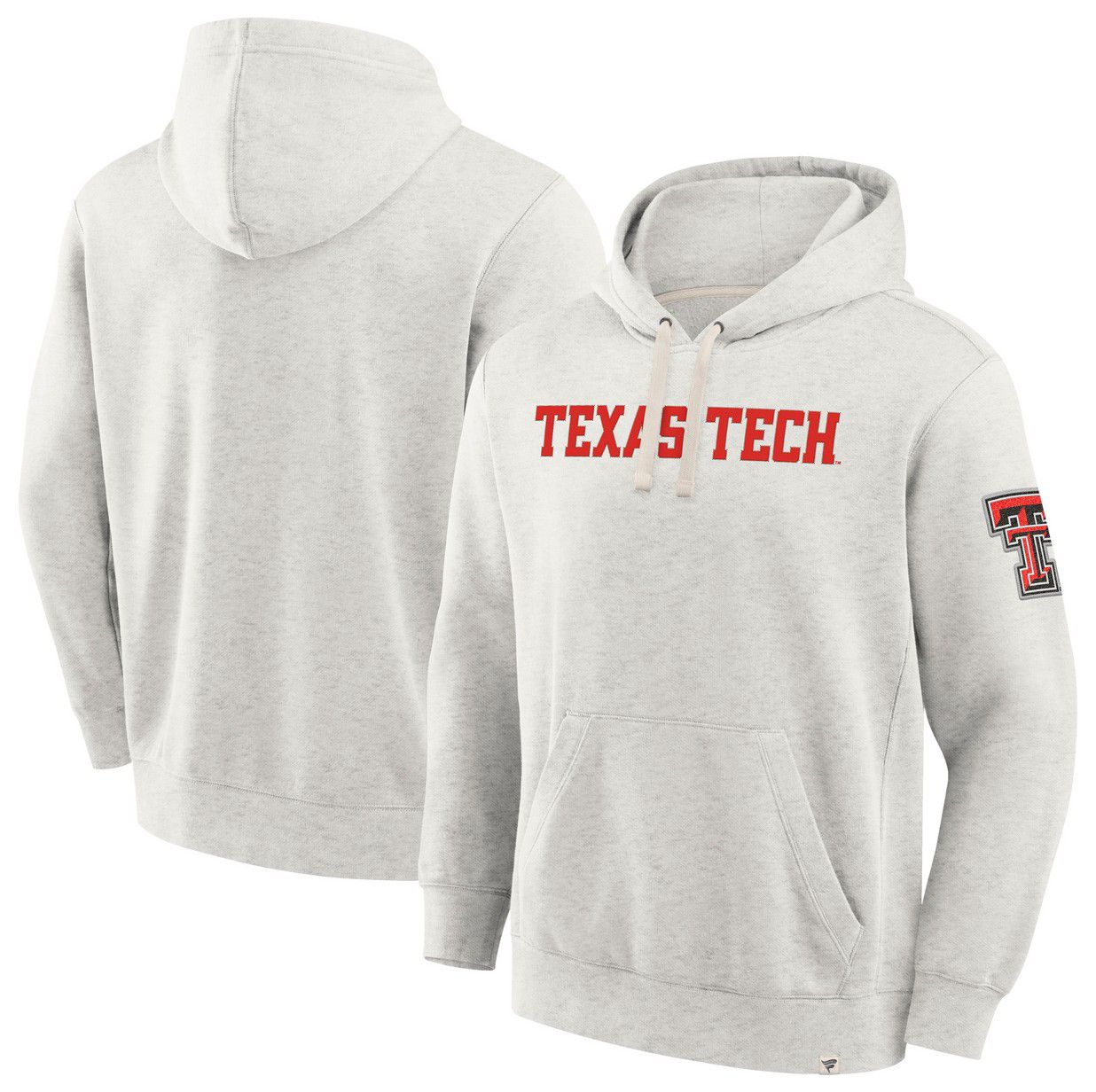 NCAA Men's Texas Tech Red Raiders Oatmeal Heritage Fleece Pullover Hoodie product image