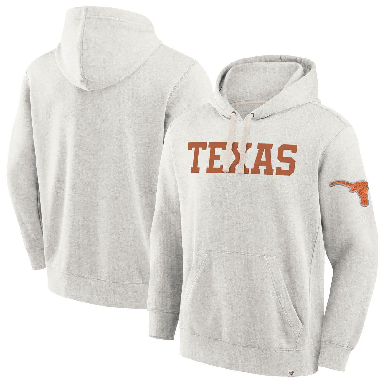NCAA Men's Texas Longhorns Oatmeal Heritage Fleece Pullover Hoodie product image