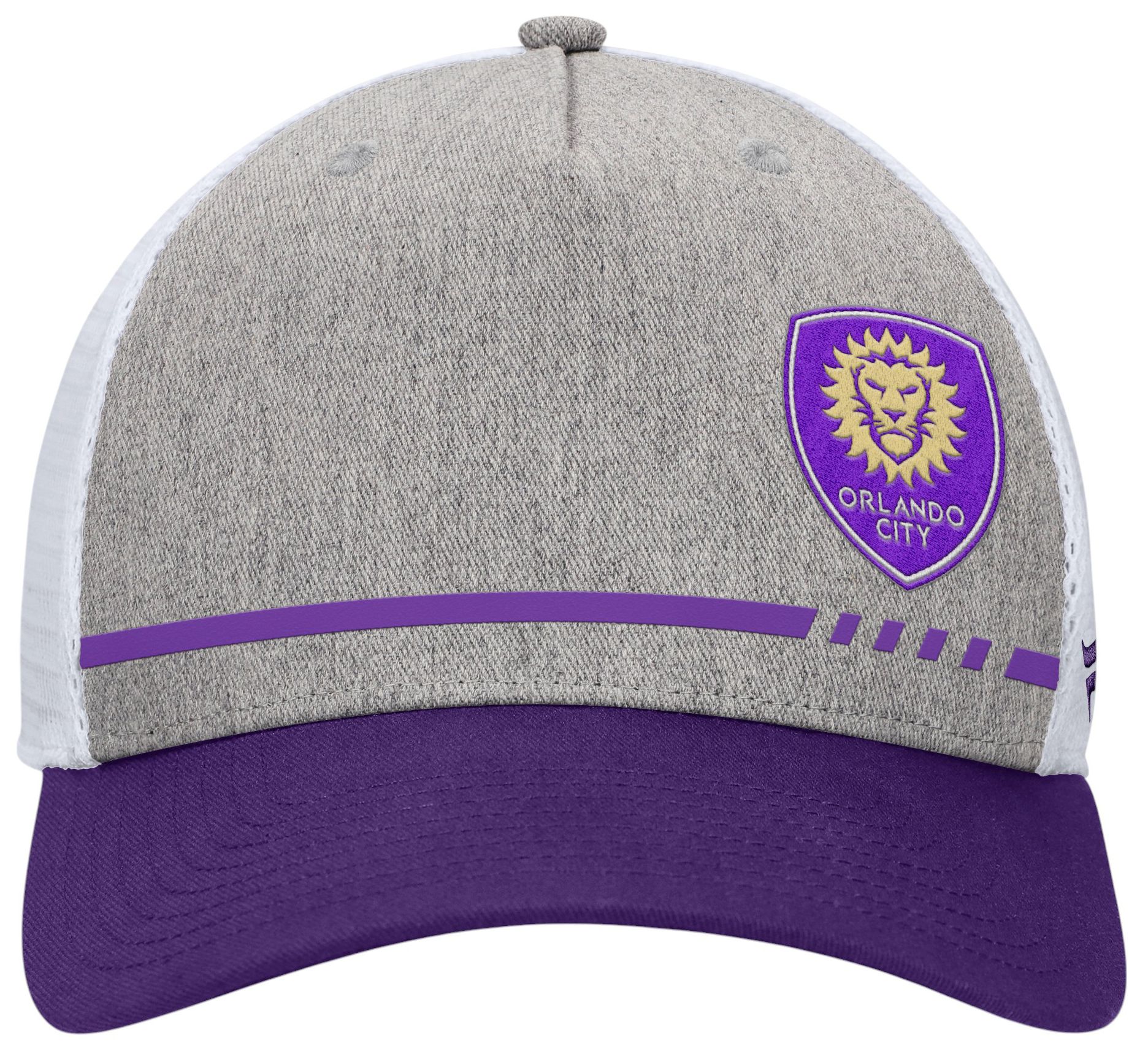MLS Adult Orlando City Low Block Grey Trucker Adjustable Hat product image
