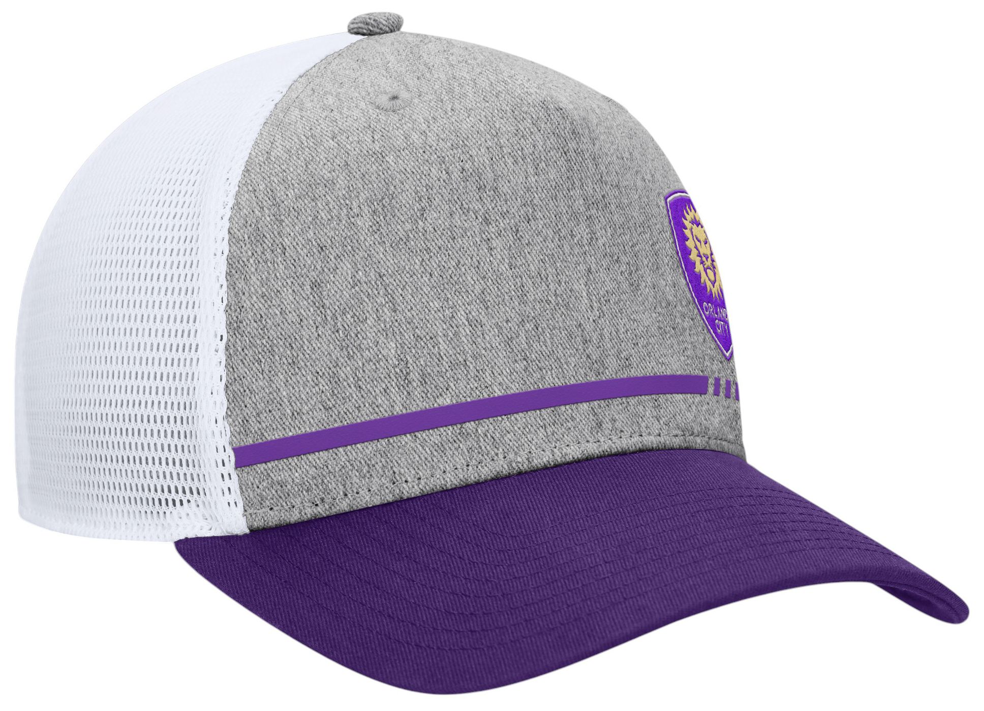 MLS Adult Orlando City Low Block Grey Trucker Adjustable Hat product image