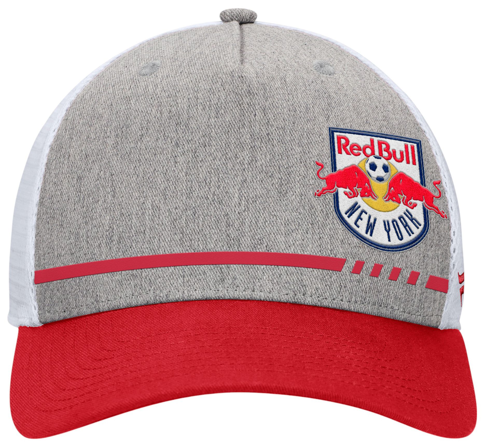 MLS Adult New York Red Bulls Low Block Grey Trucker Adjustable Hat product image