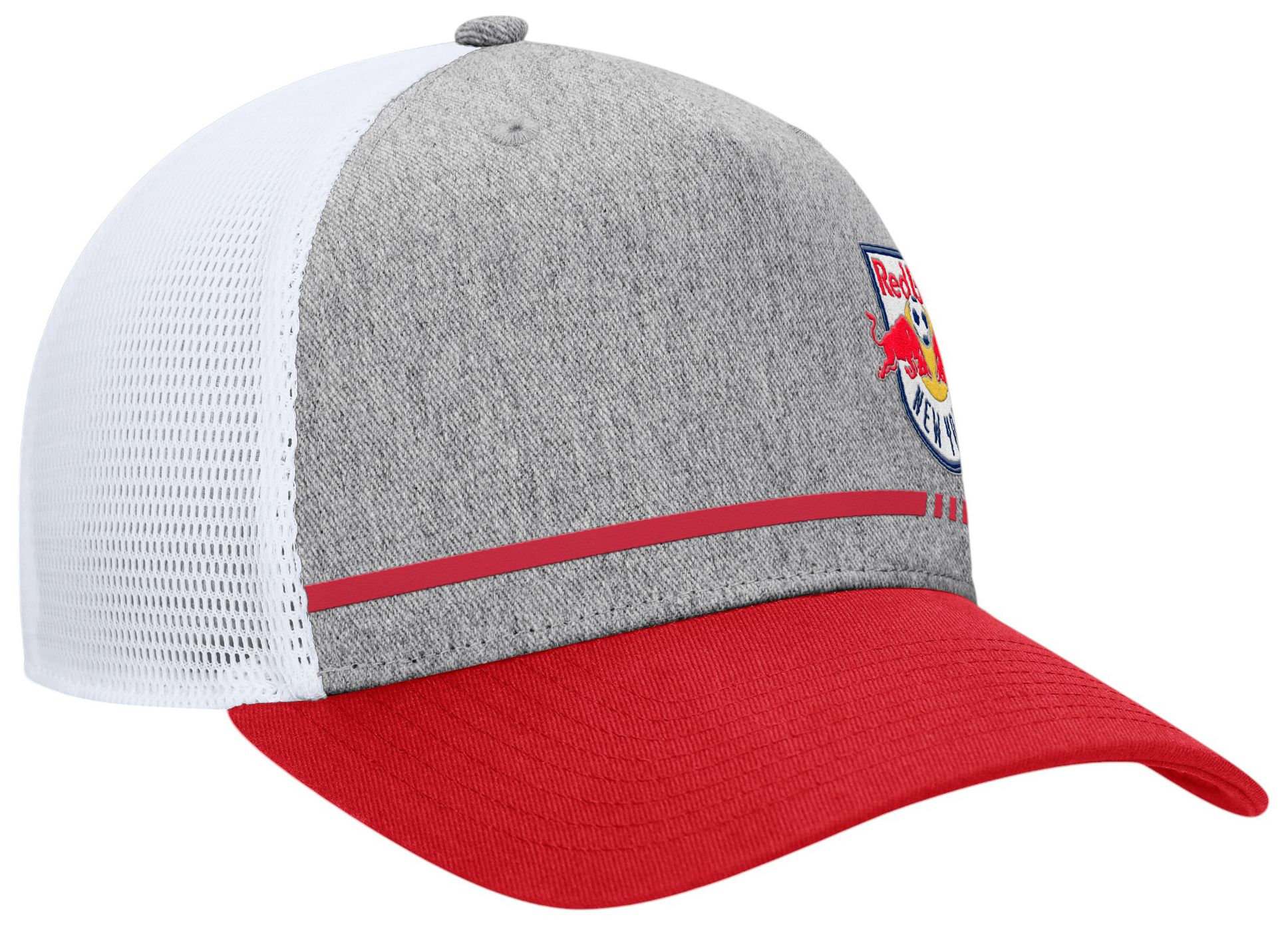MLS Adult New York Red Bulls Low Block Grey Trucker Adjustable Hat product image