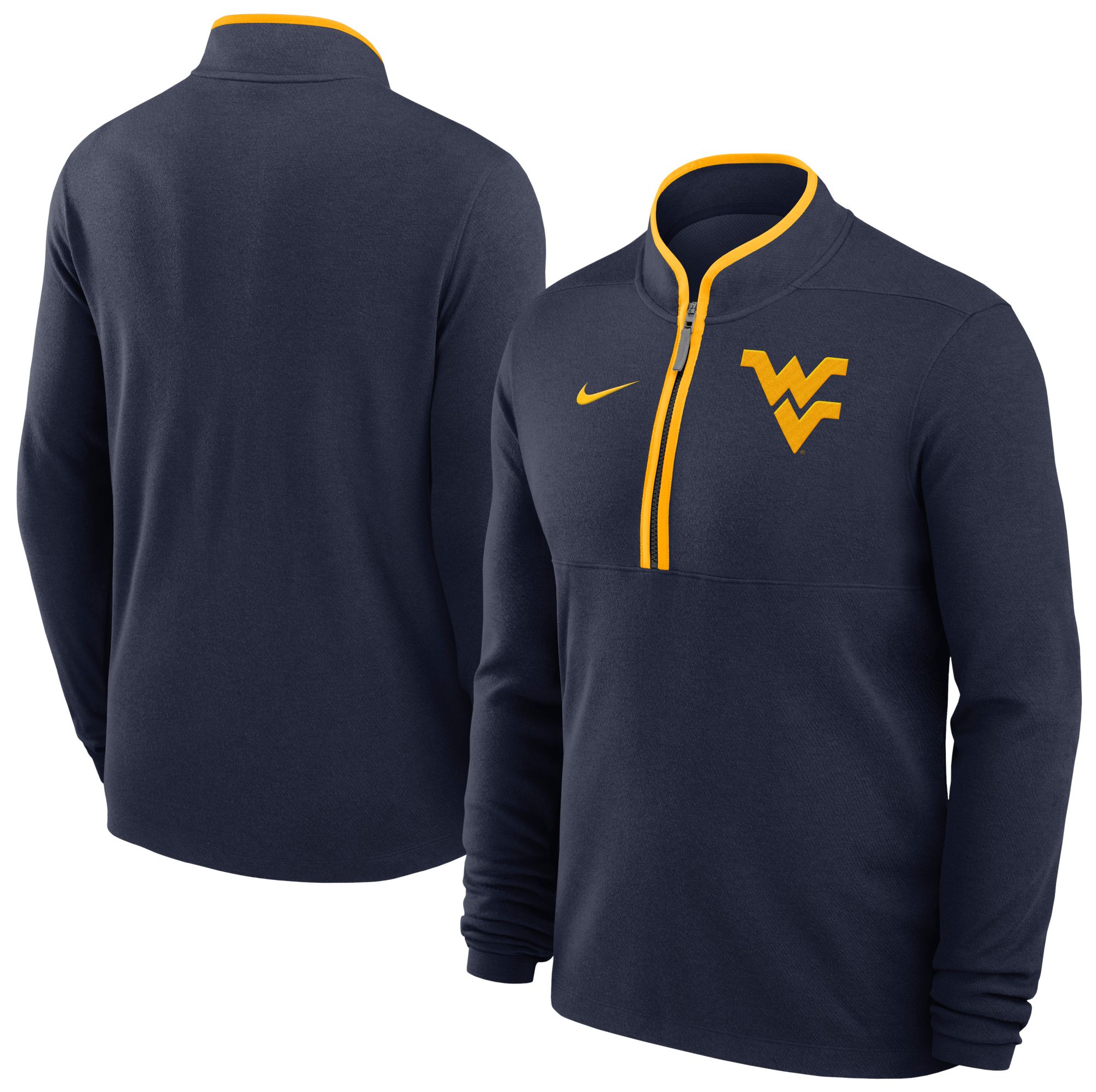 Nike Men's West Virginia Mountaineers College Navy Basketball Victory Half-Zip Pullover product image