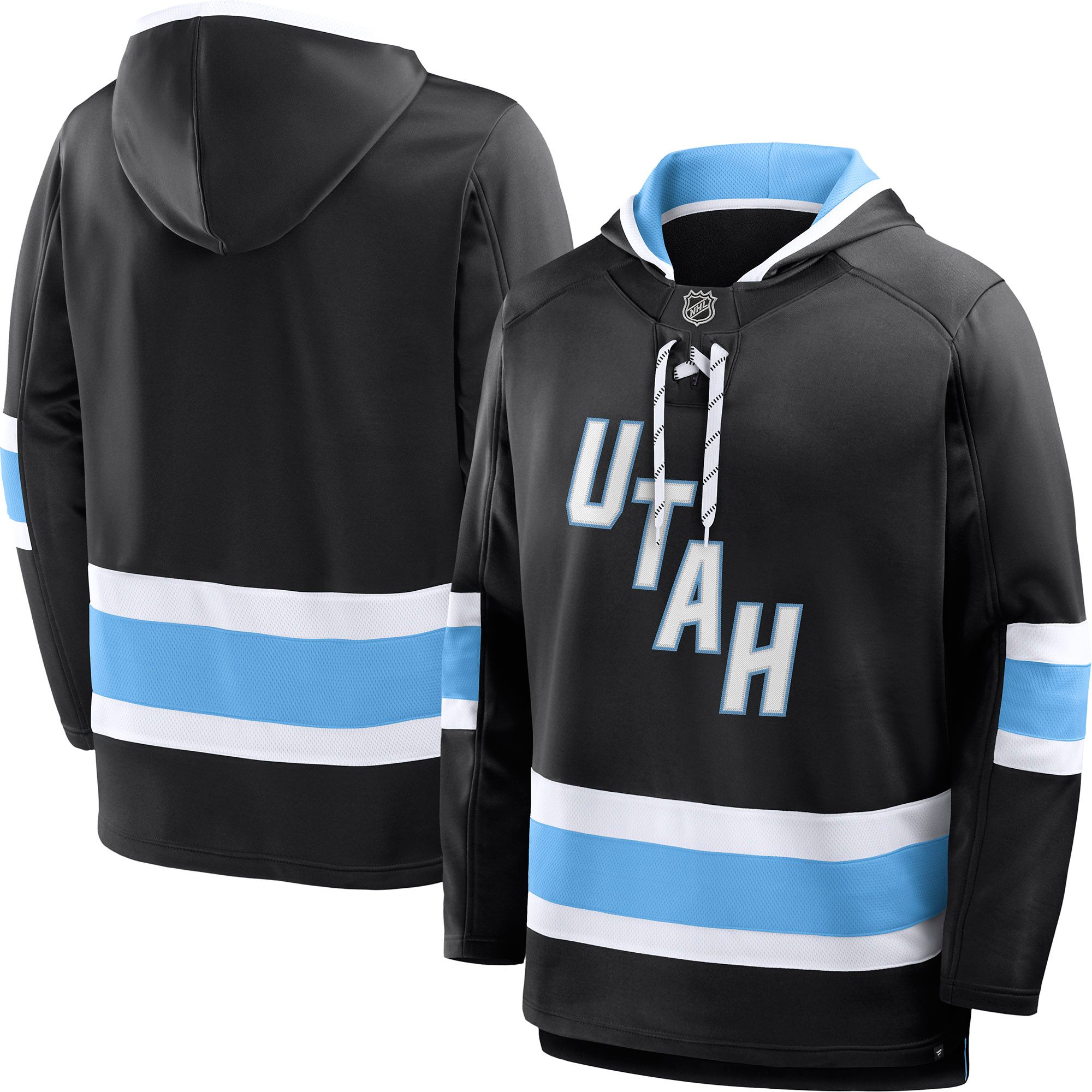 NHL Men's Utah Mammoth Black Laceup Pullover Hoodie product image