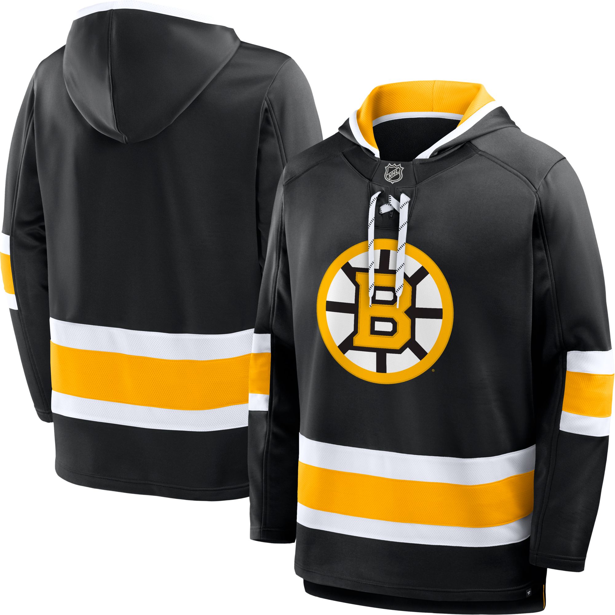 NHL Men's Boston Bruins Black Laceup Pullover Hoodie product image