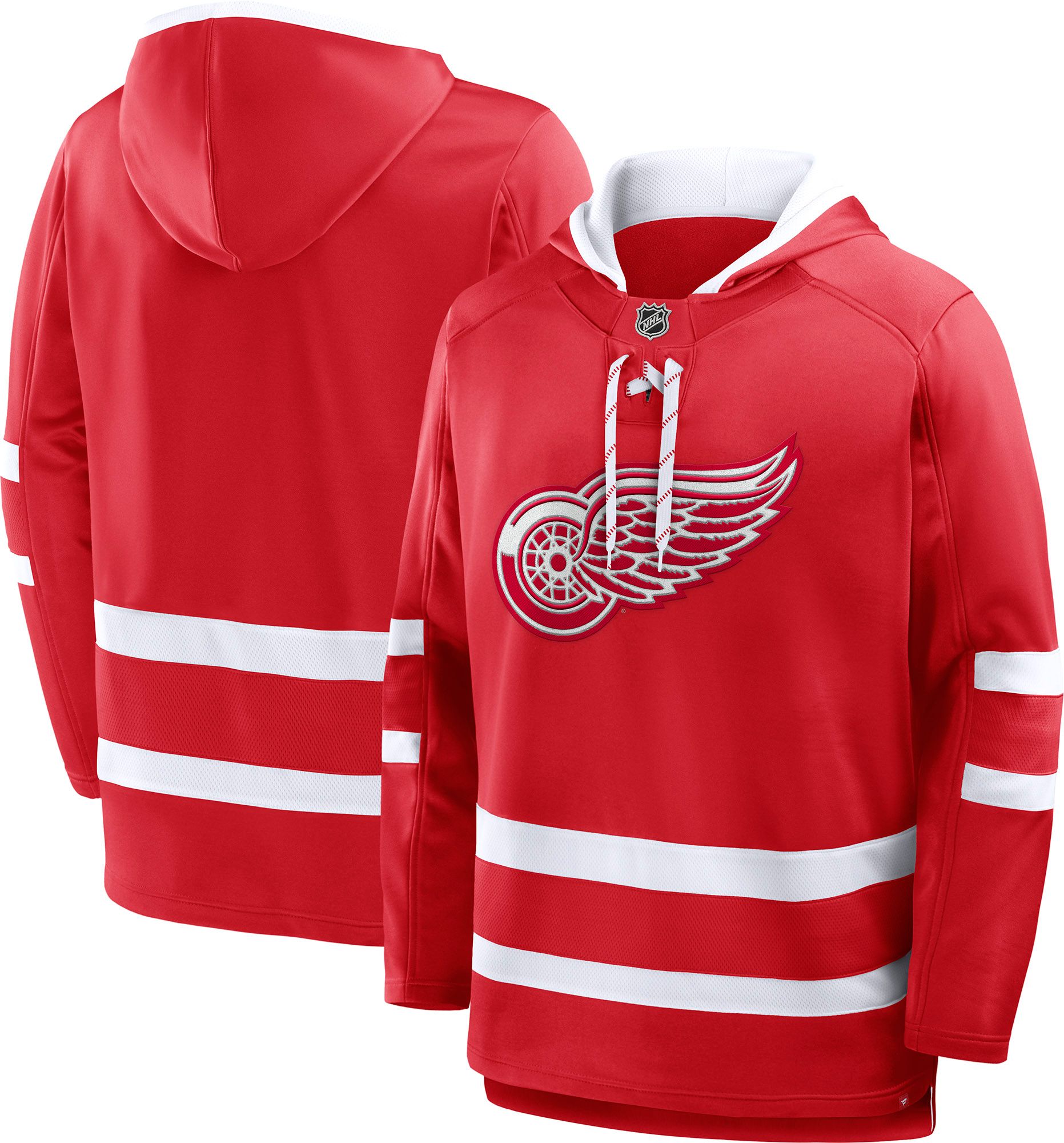 NHL Men's Detroit Red Wings Red Laceup Pullover Hoodie product image