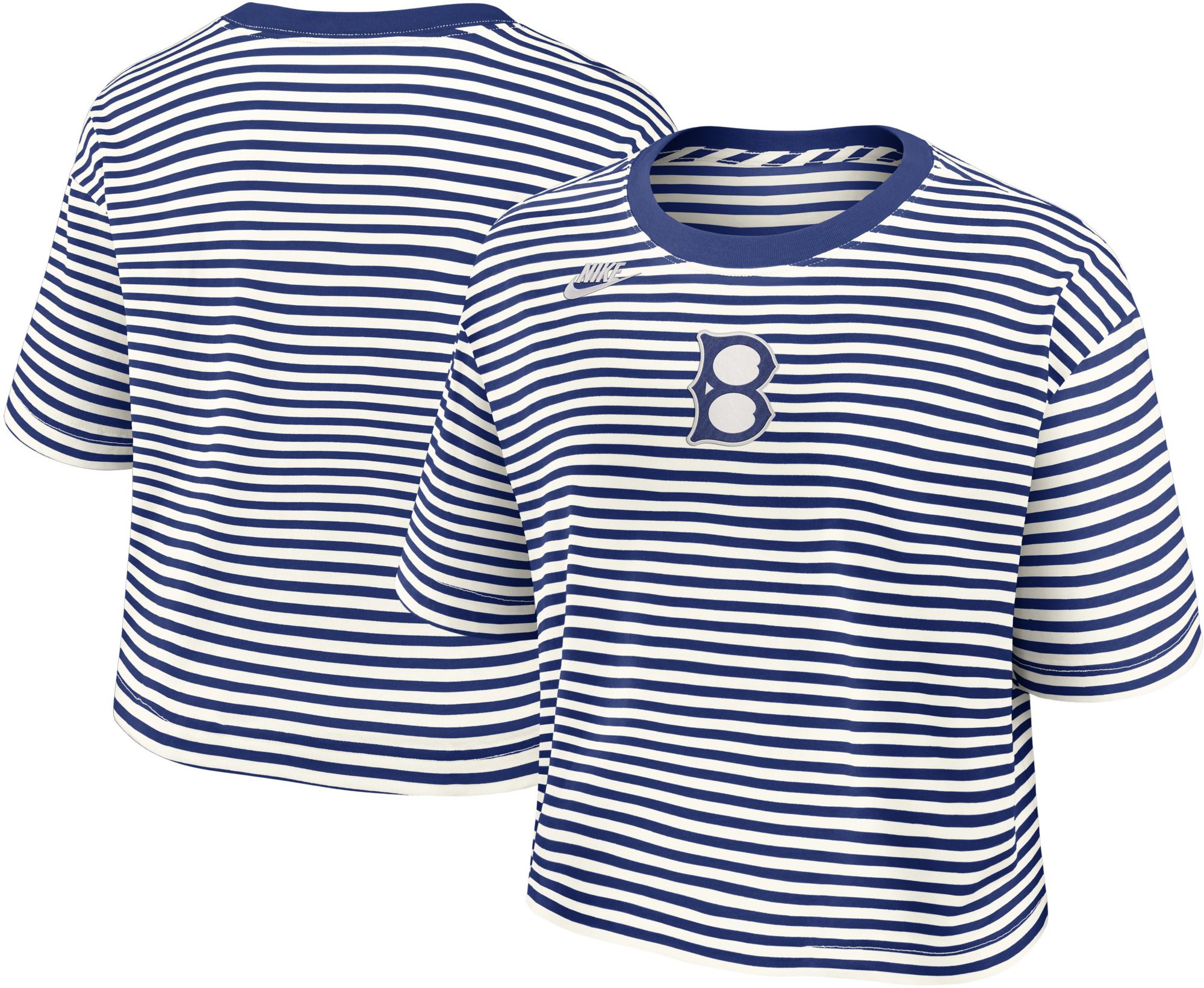 Nike Women's Los Angeles Dodgers Blue Cotton Striped T-Shirt product image