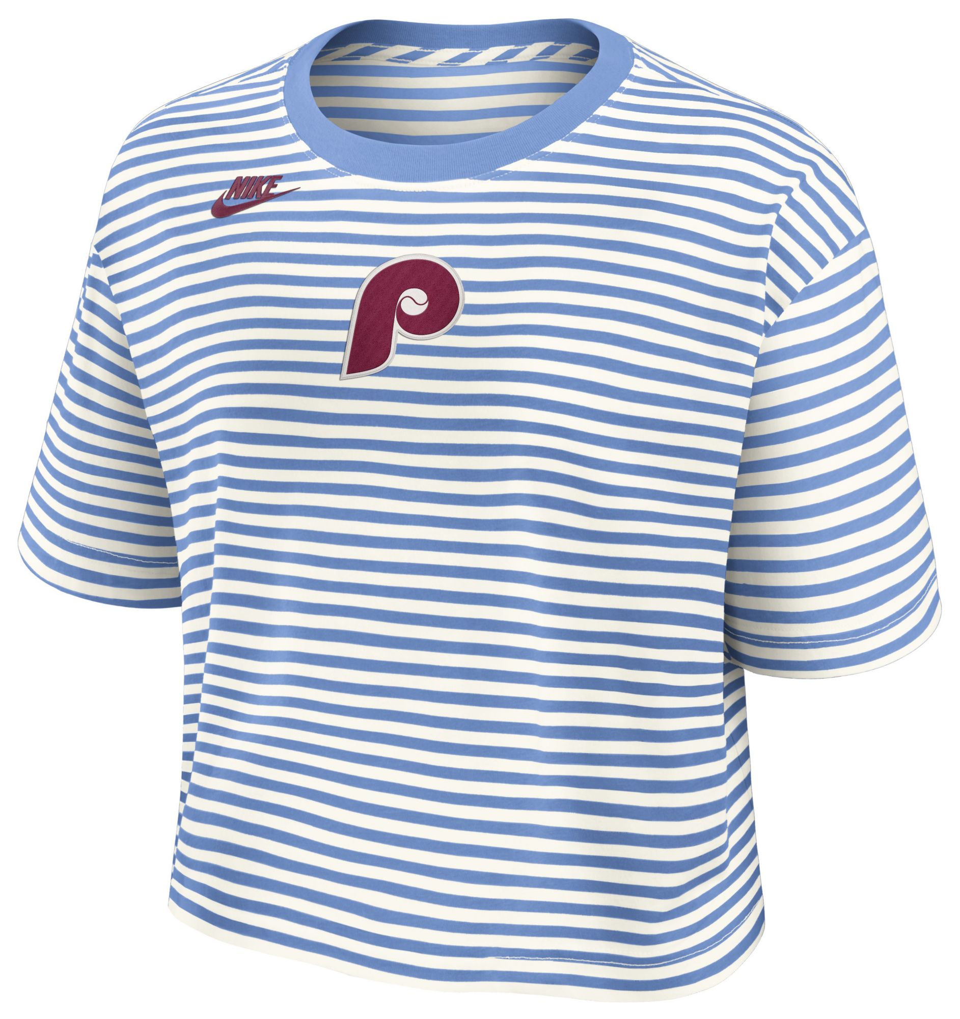 Nike Women's Philadelphia Phillies Blue Cotton Striped T-Shirt product image