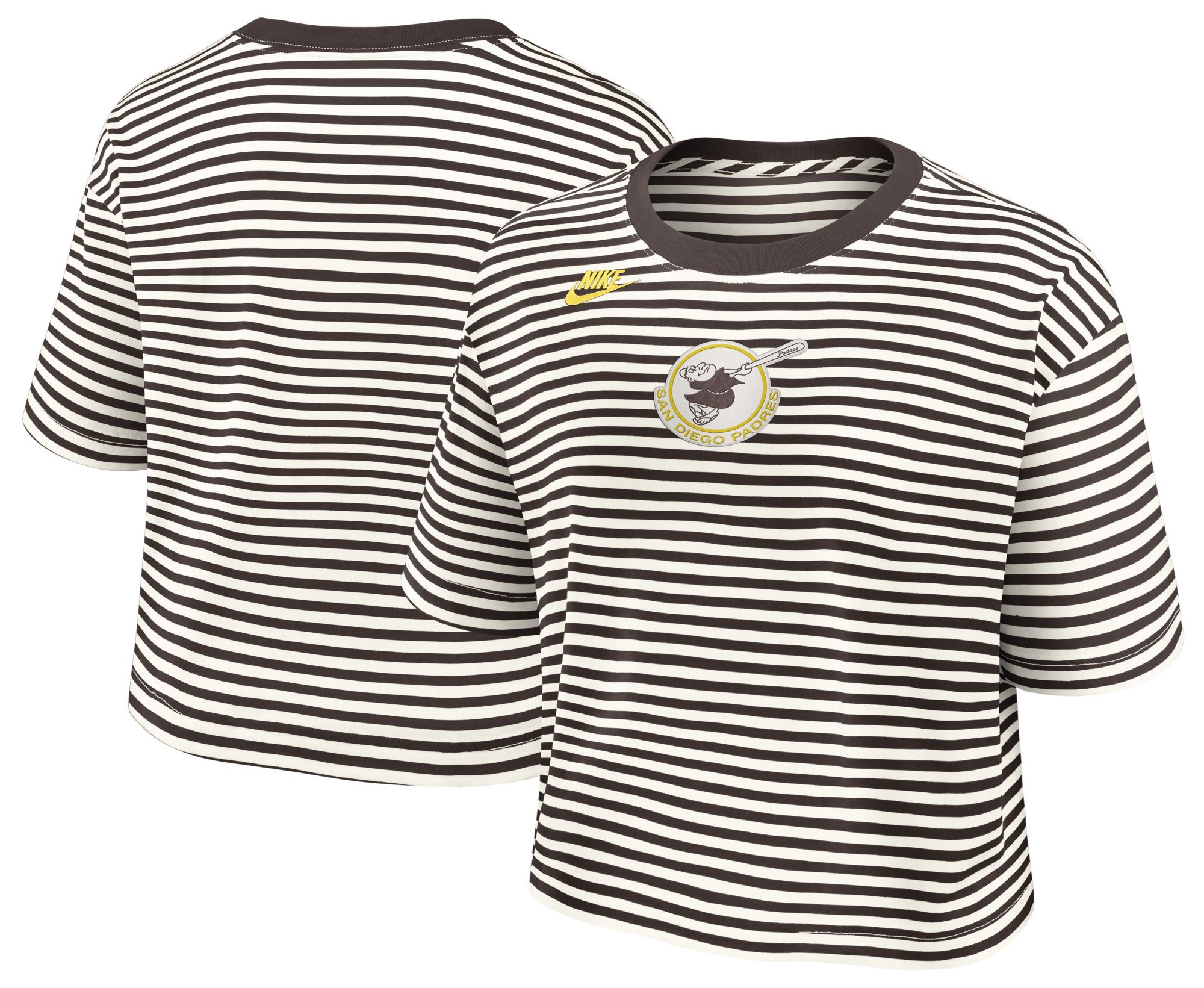 Nike Women's San Diego Padres Brown Cotton Striped T-Shirt product image