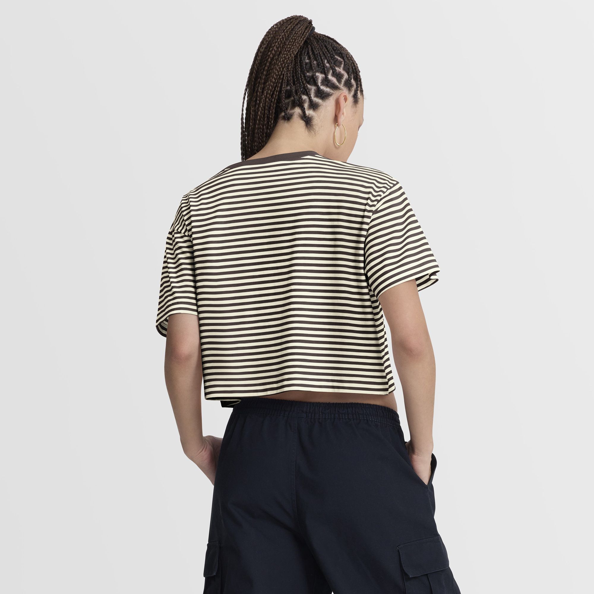 Nike Women's San Diego Padres Brown Cotton Striped T-Shirt product image