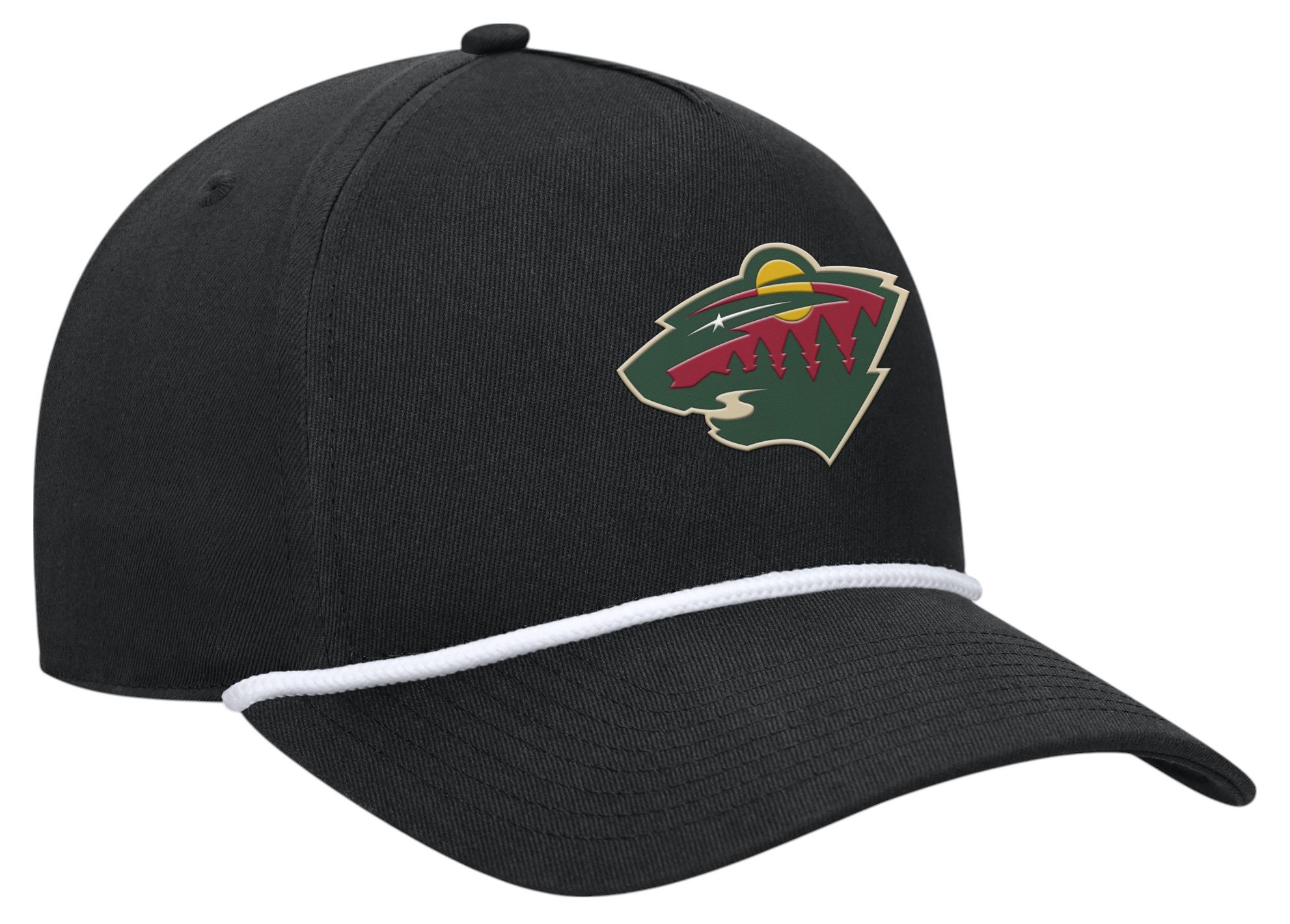 NHL Adult Minnesota Wild Black Rope Structured Adjustable Hat product image