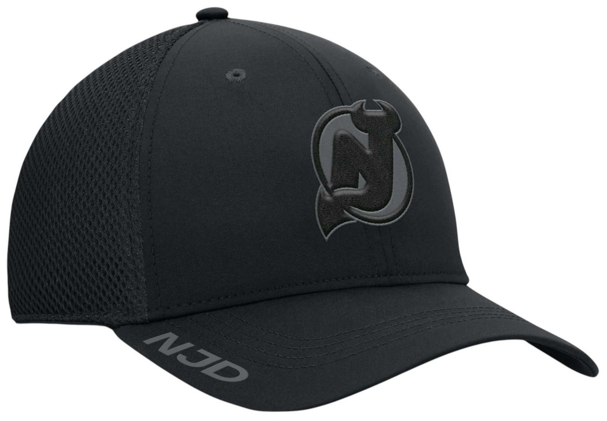 NHL Men's New Jersey Devils Black Structured Flexfit Hat product image