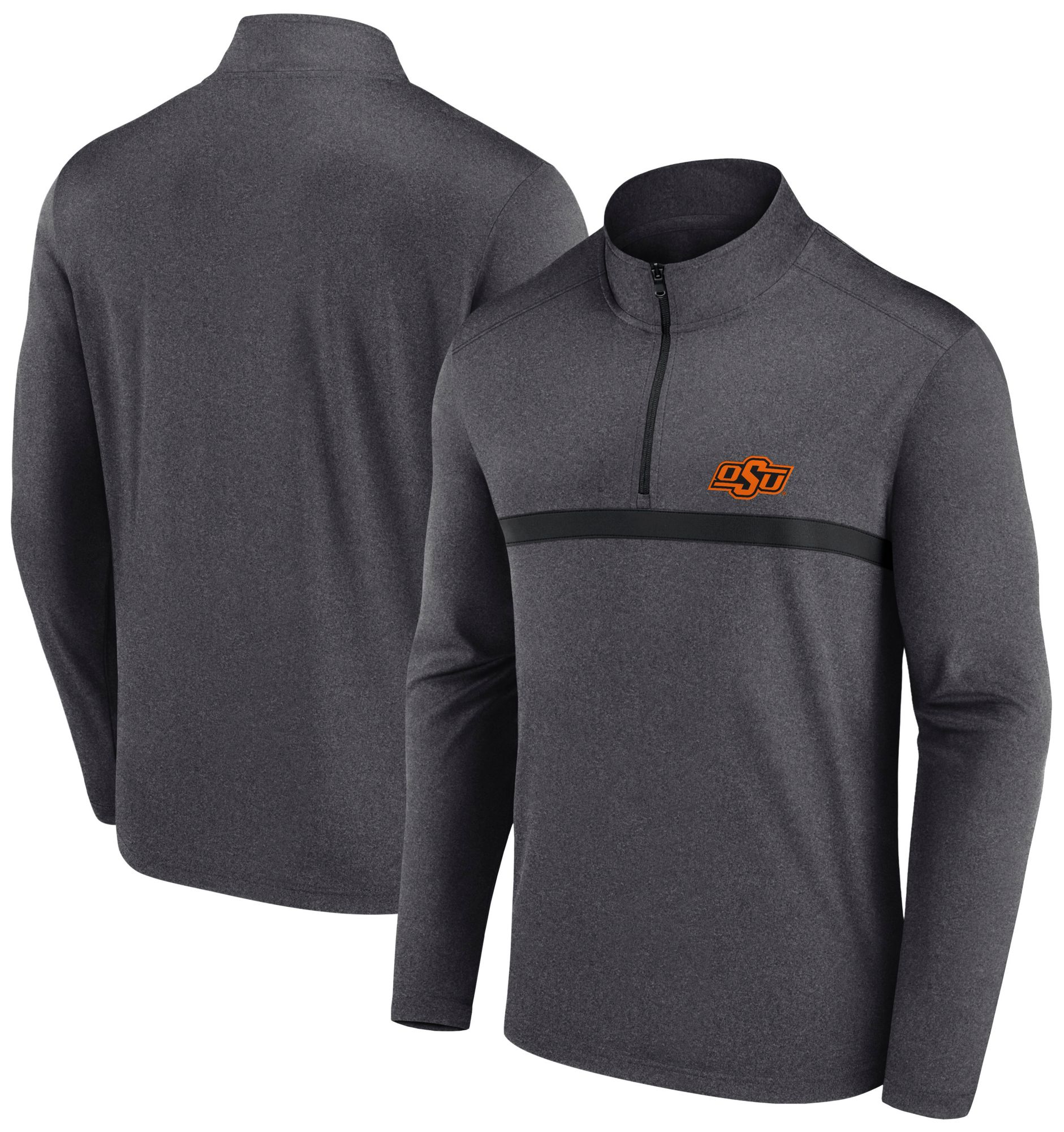 Logo Athletic Men's Oklahoma State Cowboys Grey Head to Head Quarter-Zip product image