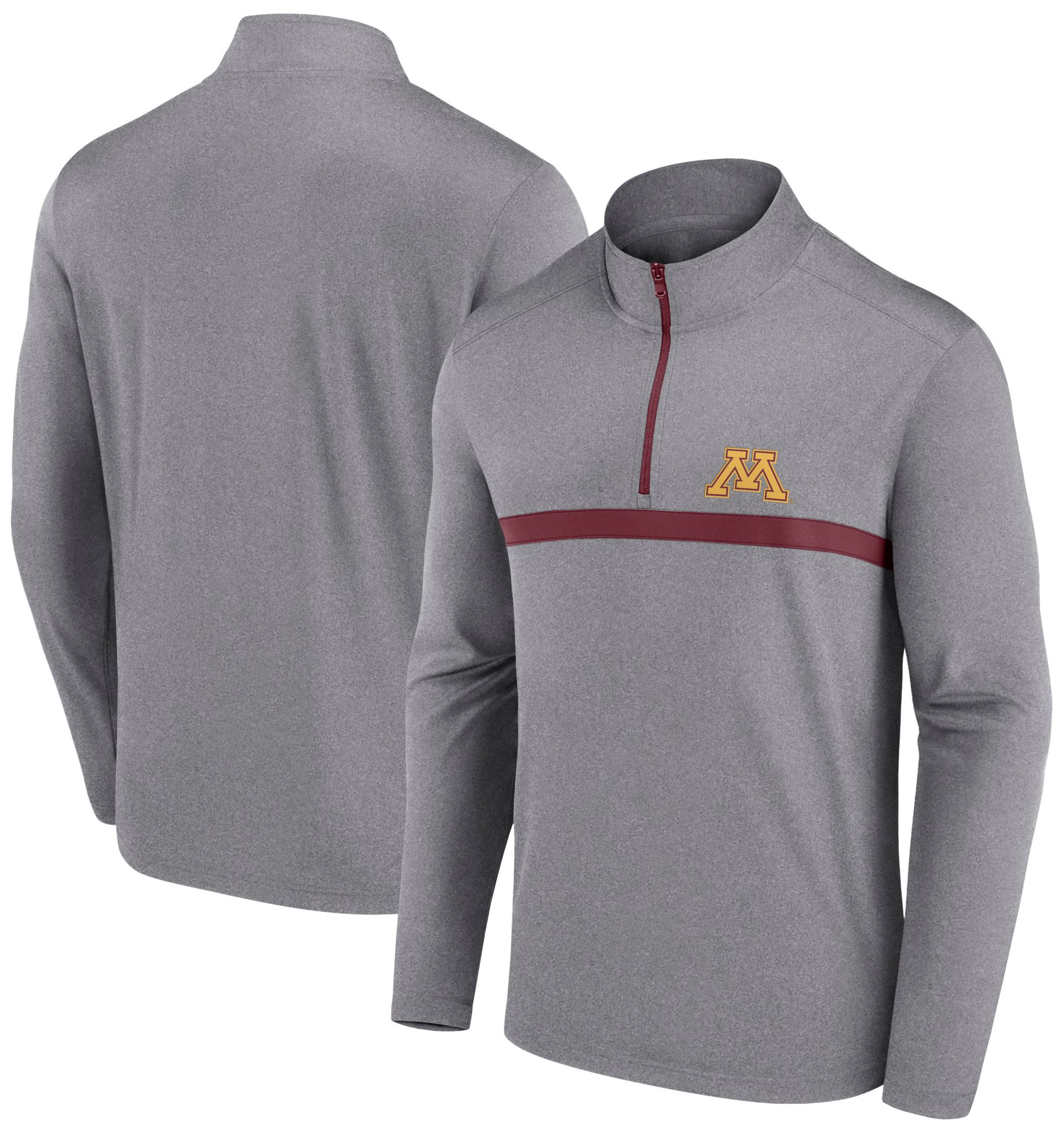 Logo Athletic Men's Minnesota Golden Gophers Grey Head to Head Quarter-Zip product image