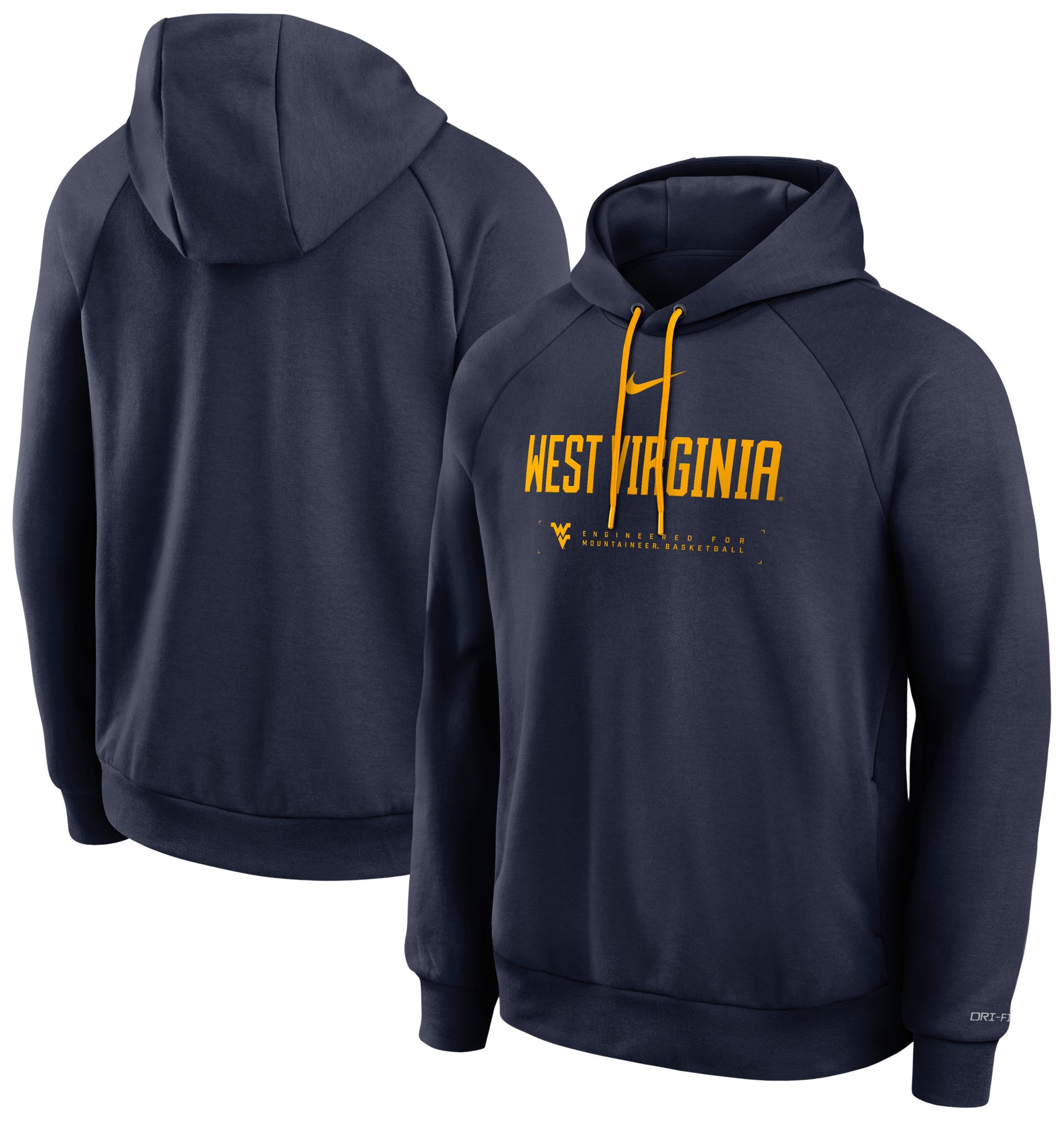 Jordan Men's West Virginia Mountaineers College Navy Courtside Practice Hoodie product image