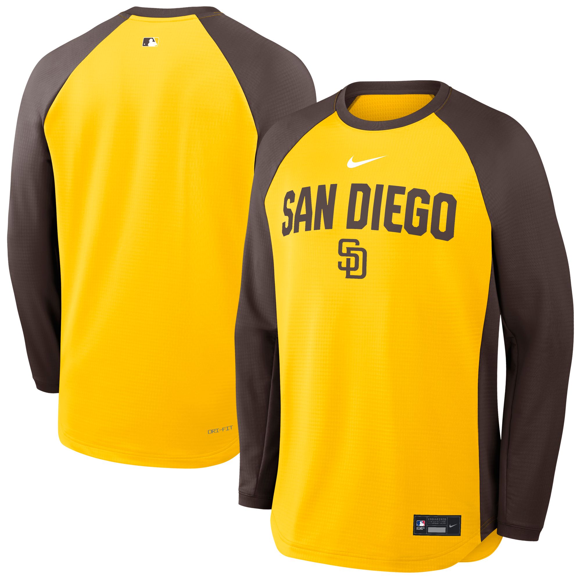 Nike Men's San Diego Padres Blue Authentic Collection Midweight Crewneck Sweatshirt product image