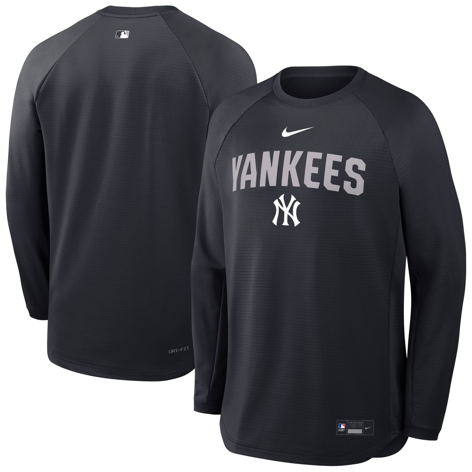 Nike Men's New York Yankees Yellow Authentic Collection Midweight Crewneck Sweatshirt product image
