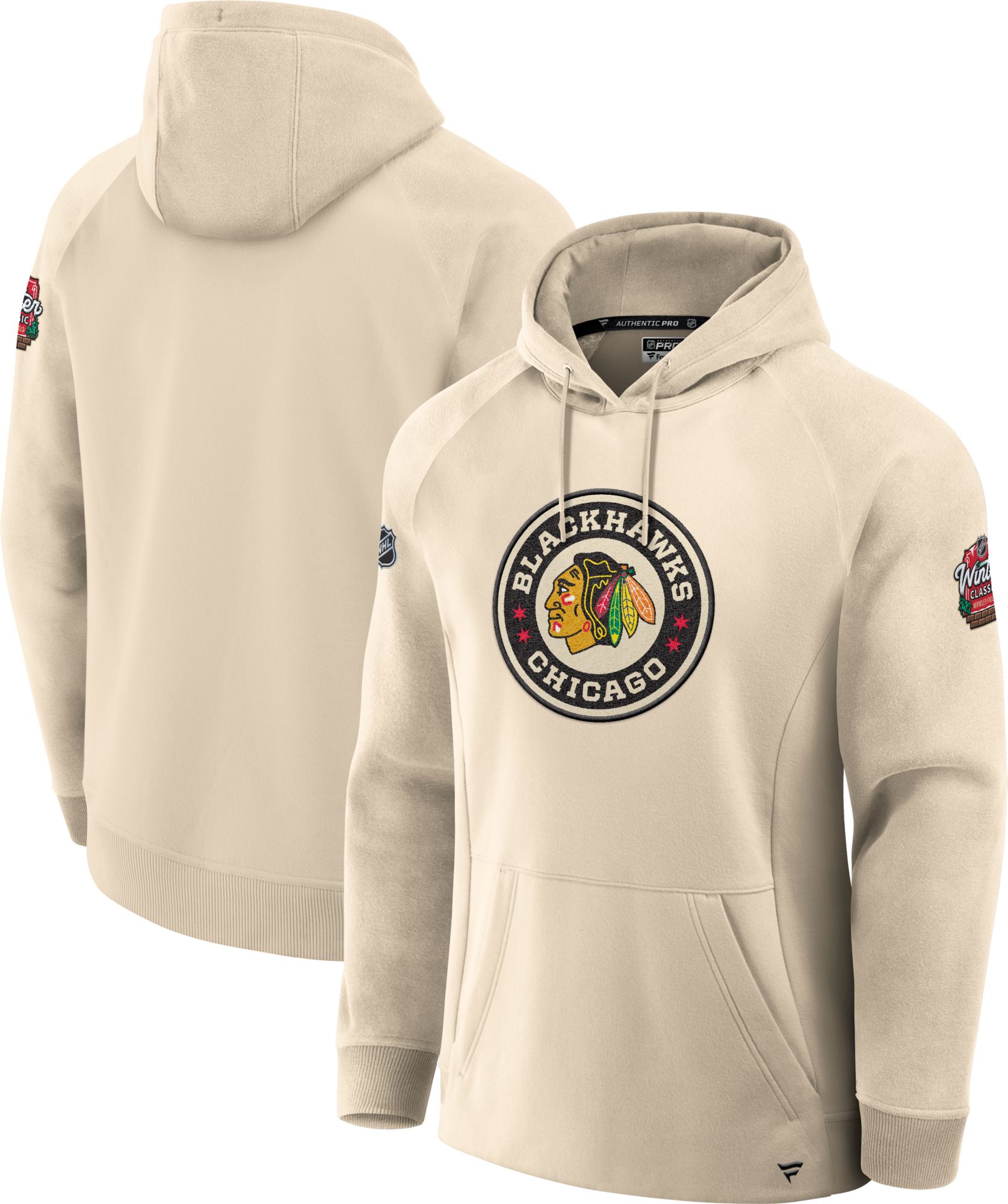 NHL Men's Chicago Blackhawks 2024-2025 Winter Classic Authentic Pro Offwhite Pullover Hoodie product image