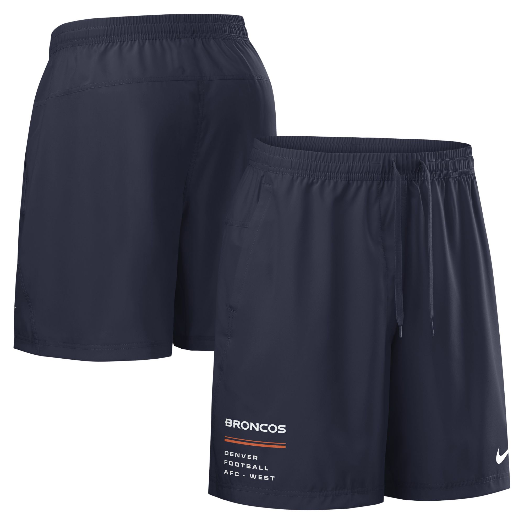 Nike Men's Denver Broncos Navy Woven Victory Shorts product image