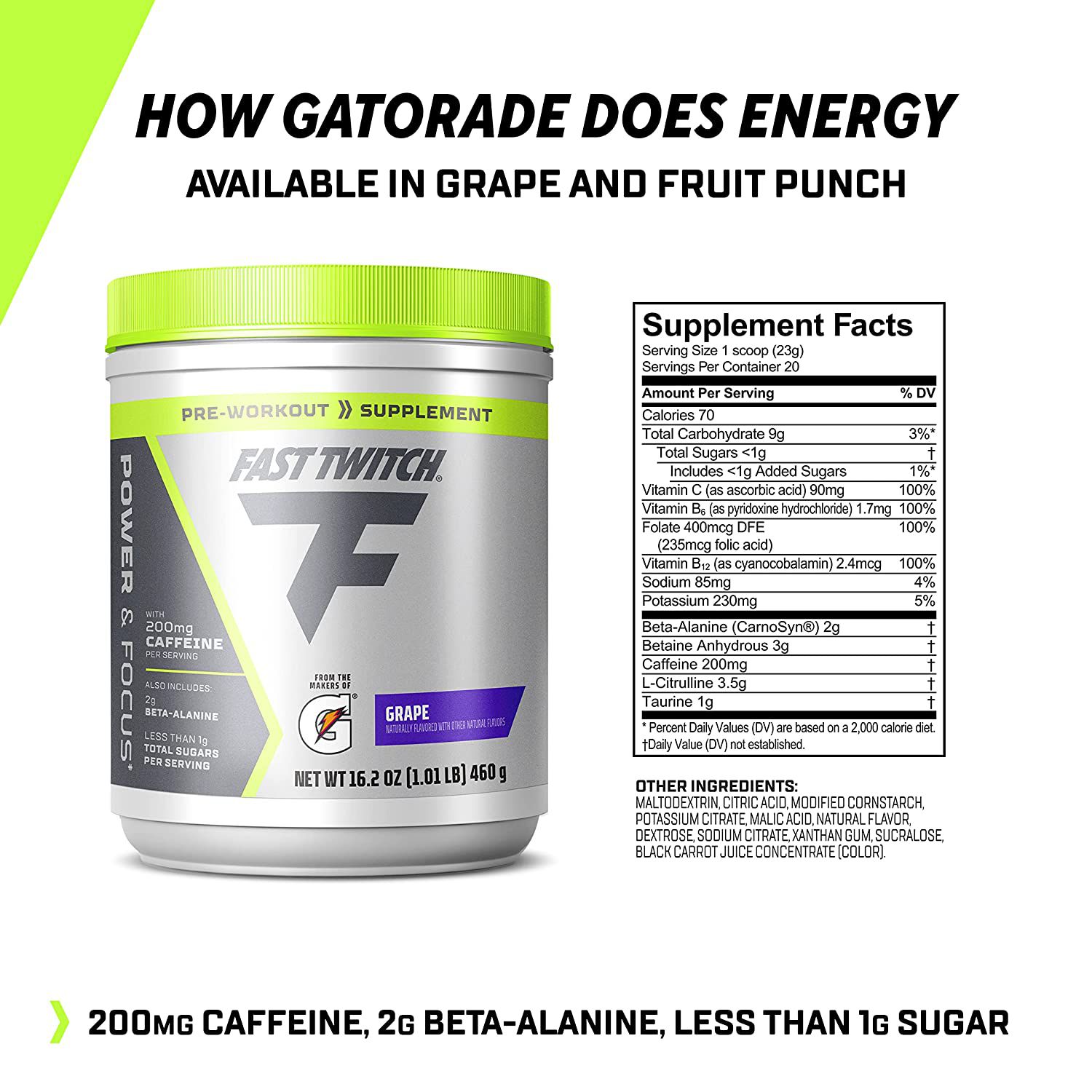 Gatorade Fast Twitch Pre-Workout Supplement – 1.1 lb. product image
