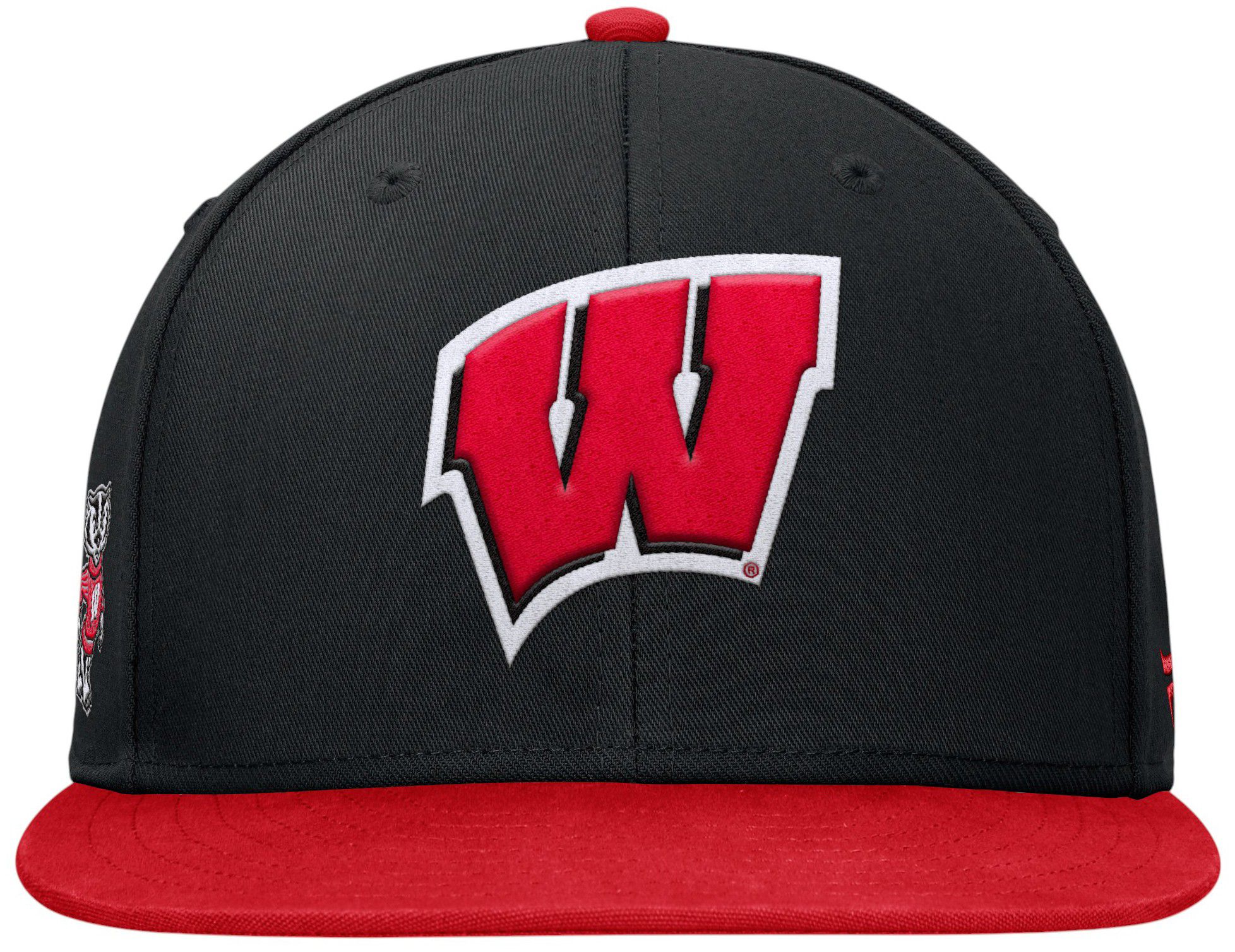 NCAA Adult Wisconsin Badgers Black/Red Rebound Flexfit Hat product image