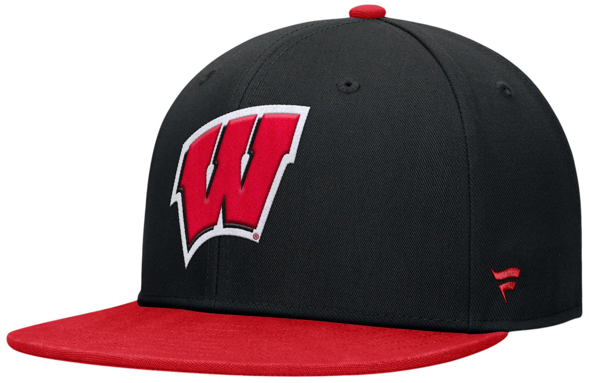 NCAA Adult Wisconsin Badgers Black/Red Rebound Flexfit Hat product image