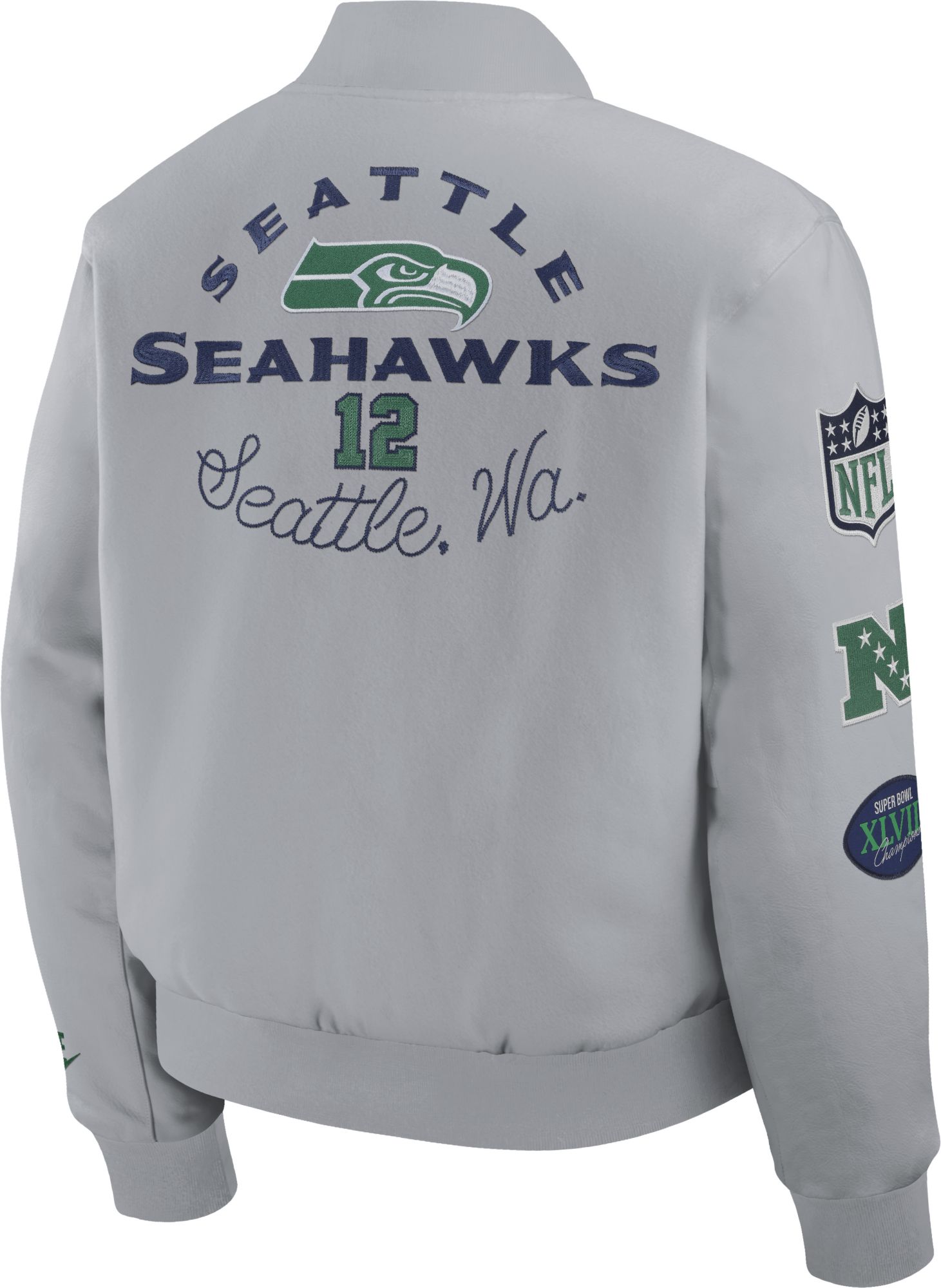 Nike Men's Seattle Seahawks NFL Rivalries Varsity Jacket product image