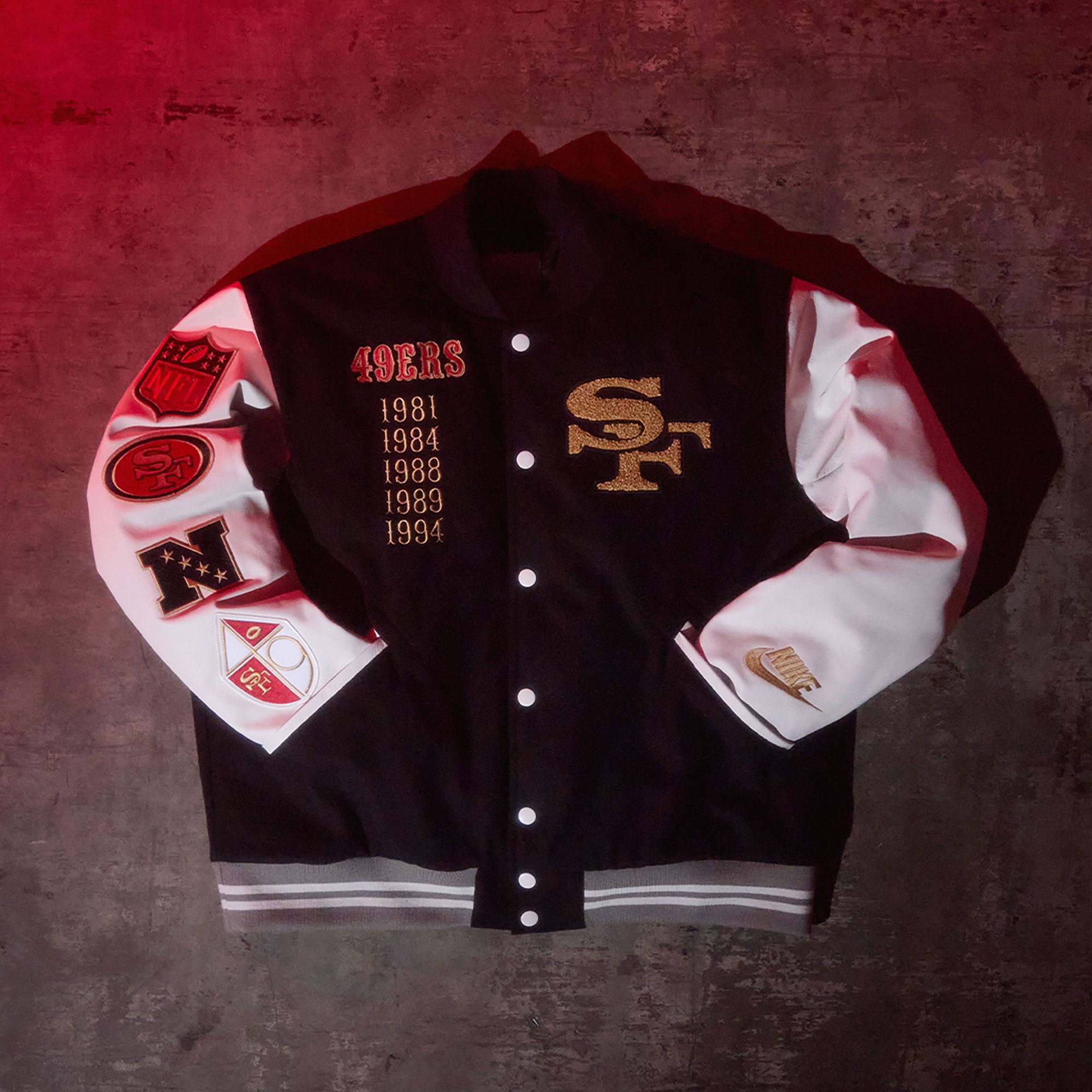 Nike Men's San Francisco 49ers NFL Rivalries Varsity Jacket product image