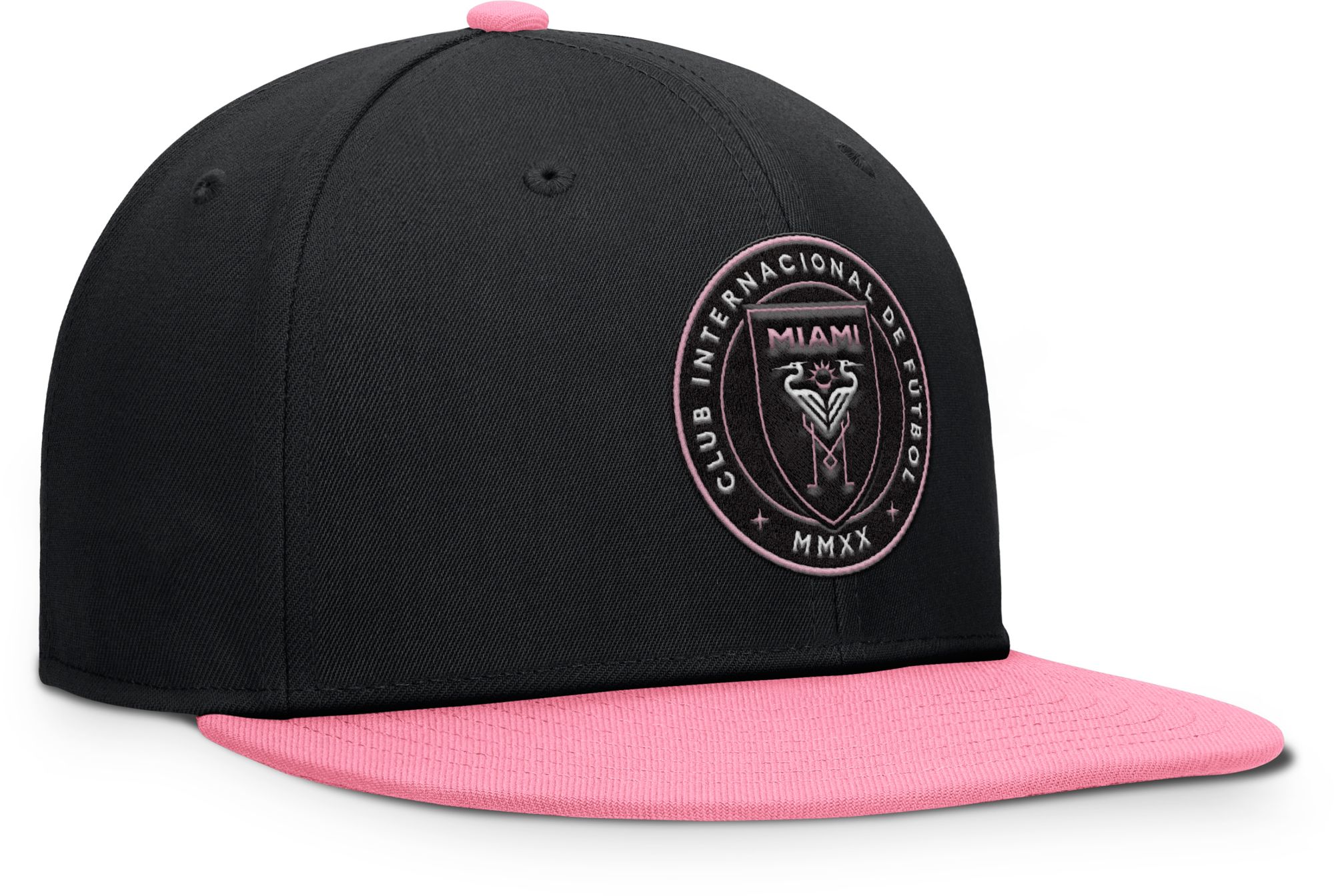 MLS Adult Inter Miami CF Black Logo Snapback Adjustable Hat product image