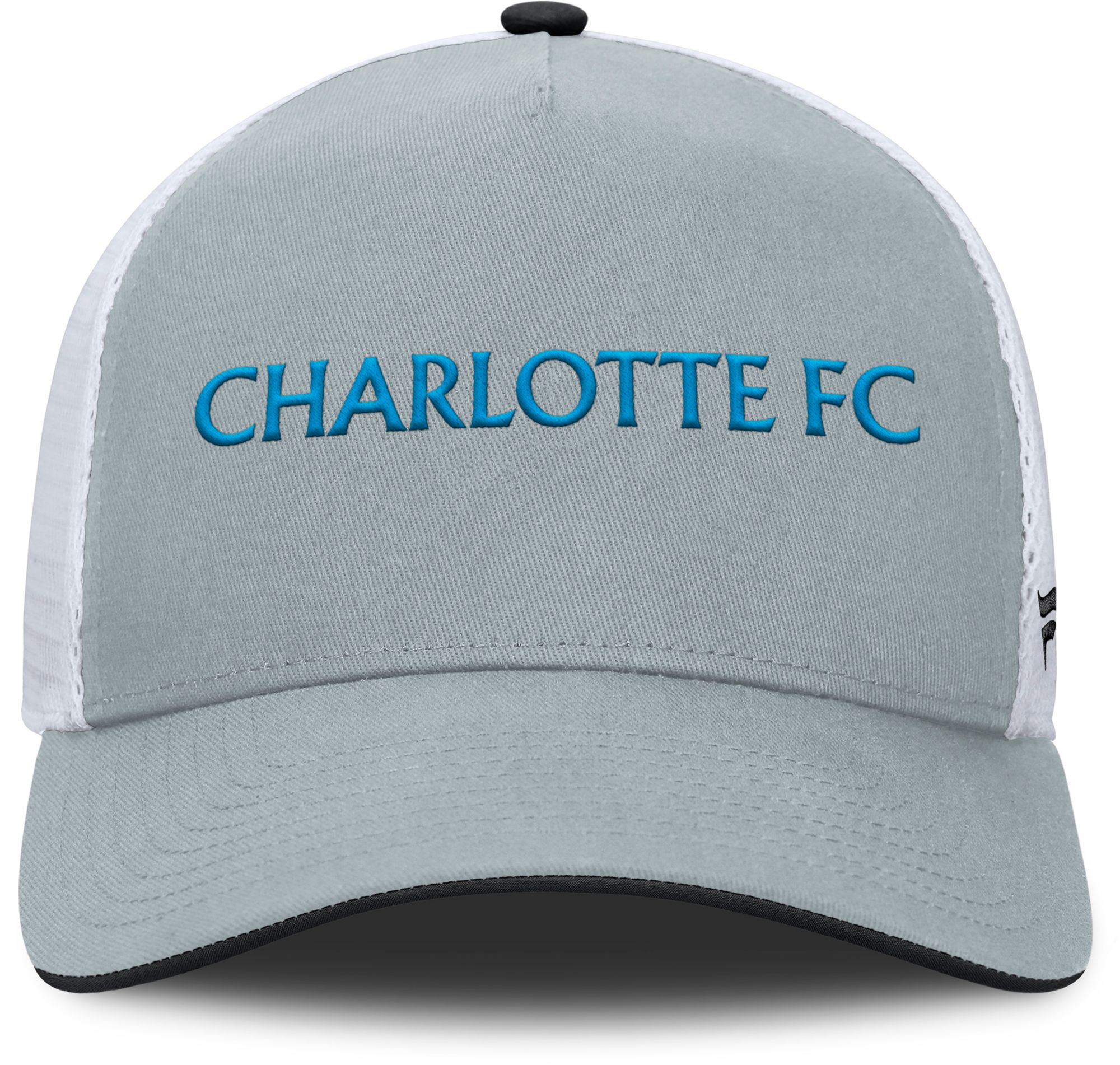 MLS Adult Charlotte FC Gray Wordmark Adjustable Trucker Hat product image