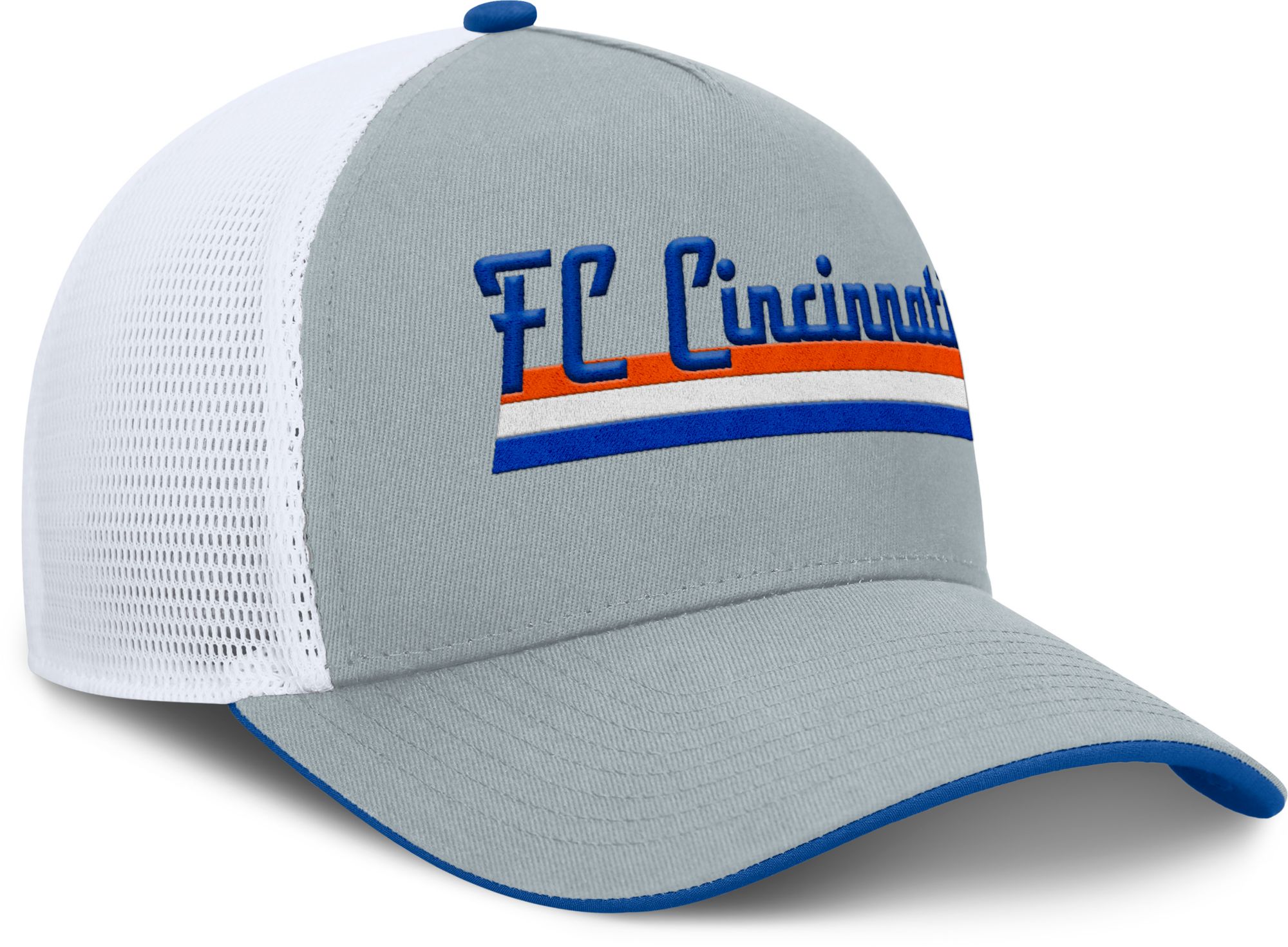 MLS Adult FC Cincinnati Gray Wordmark Adjustable Trucker Hat product image