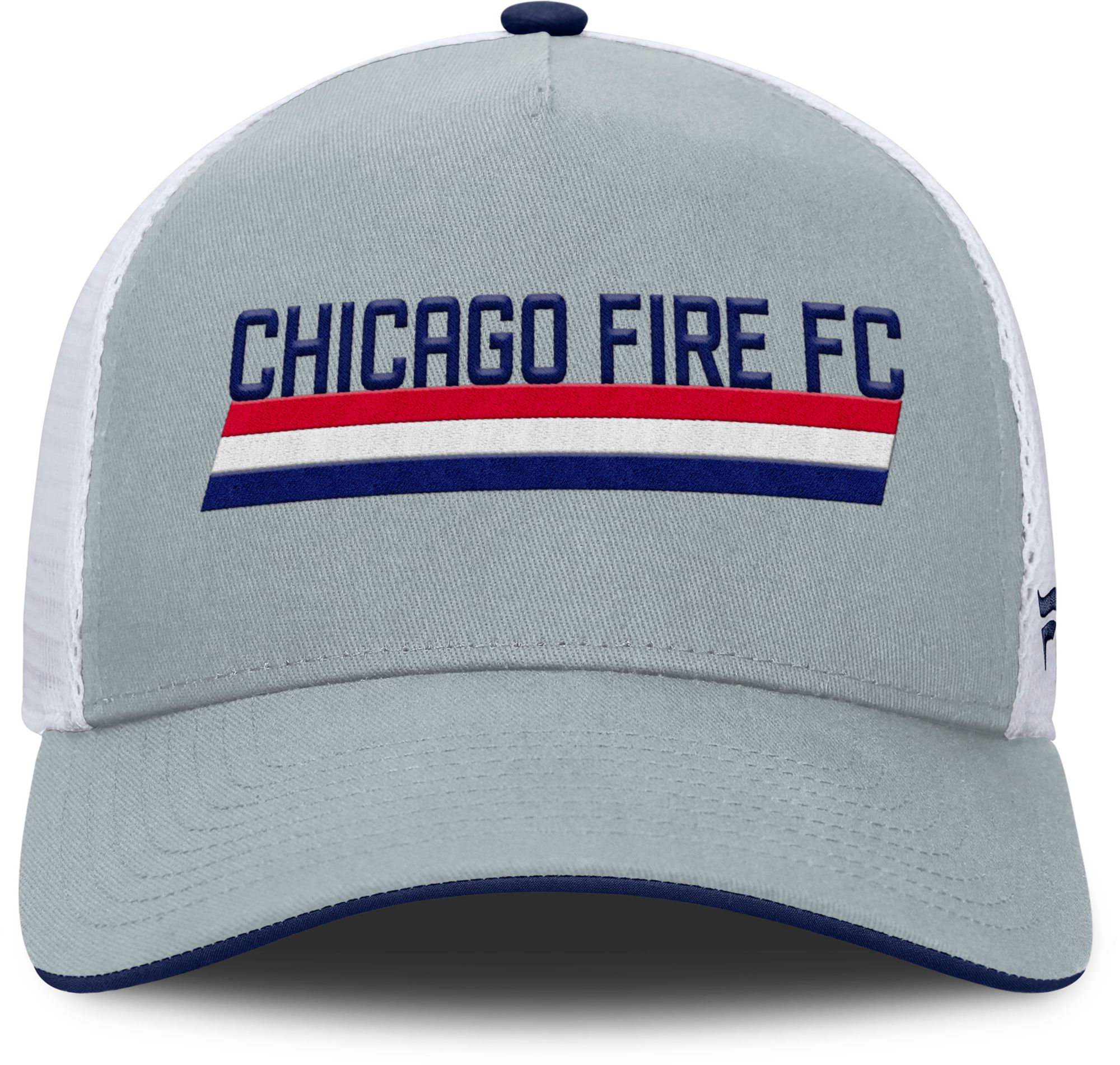 MLS Adult Chicago Fire Gray Wordmark Adjustable Trucker Hat product image