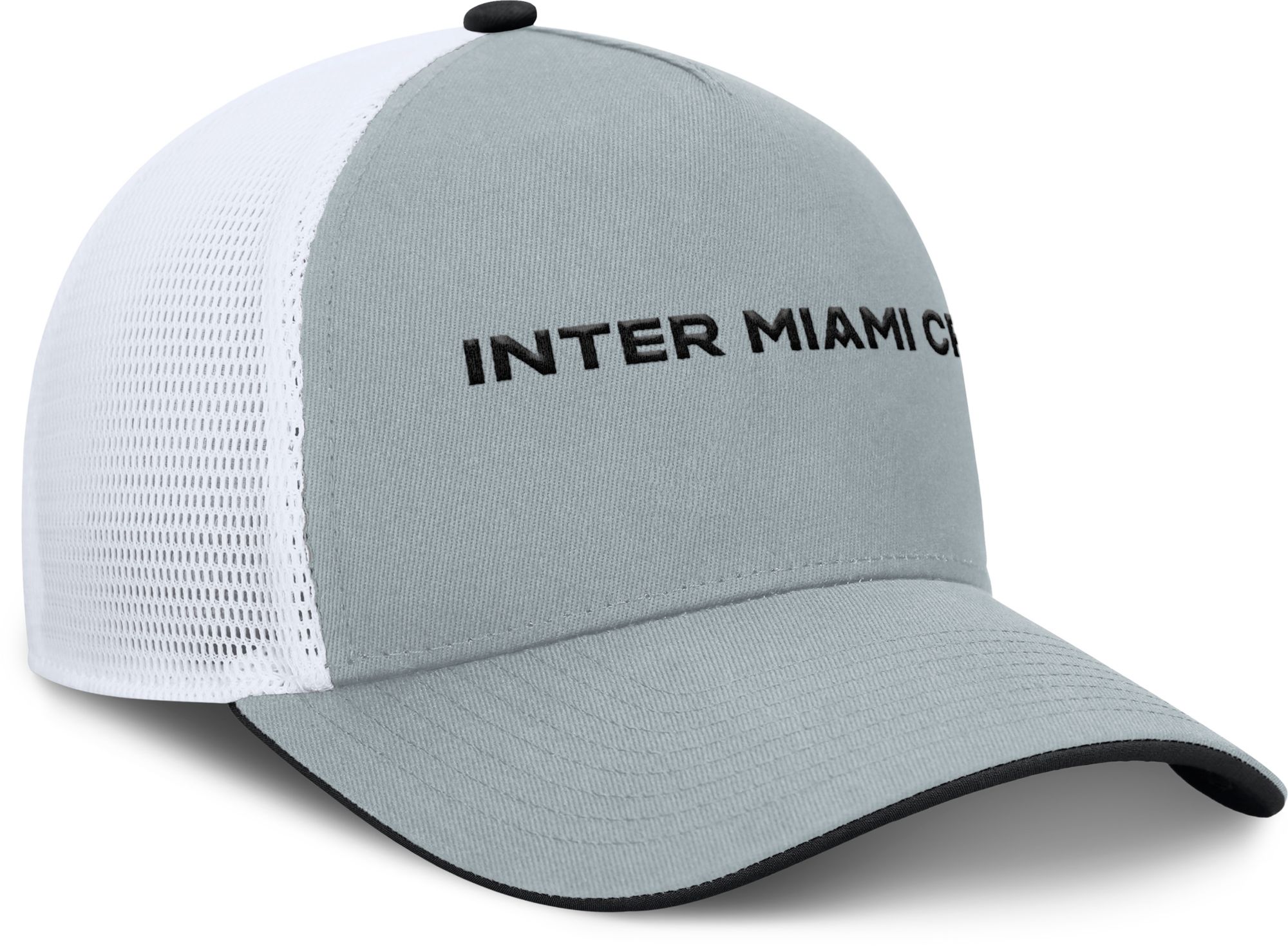MLS Adult Inter Miami CF Gray Wordmark Adjustable Trucker Hat product image