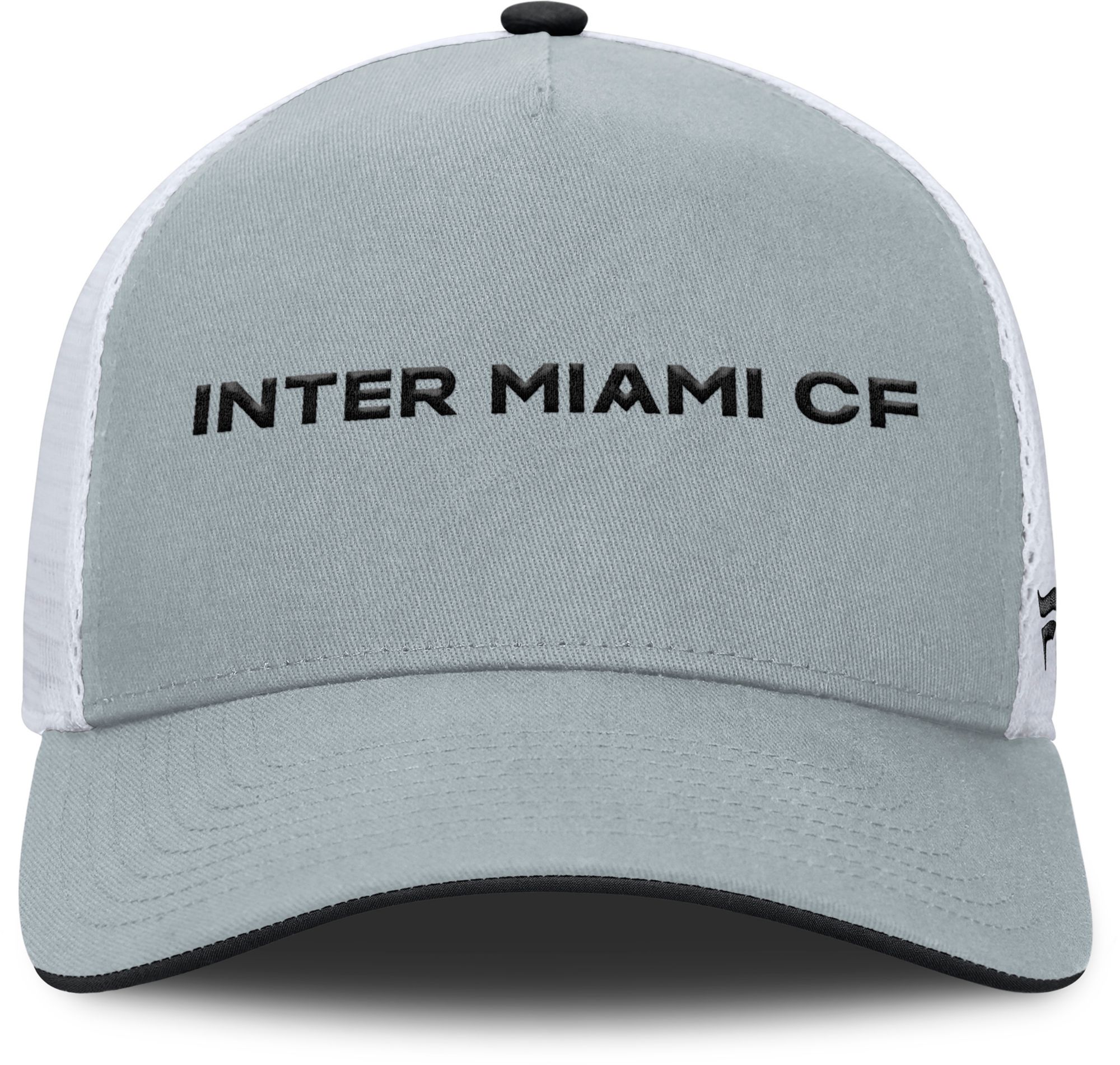 MLS Adult Inter Miami CF Gray Wordmark Adjustable Trucker Hat product image