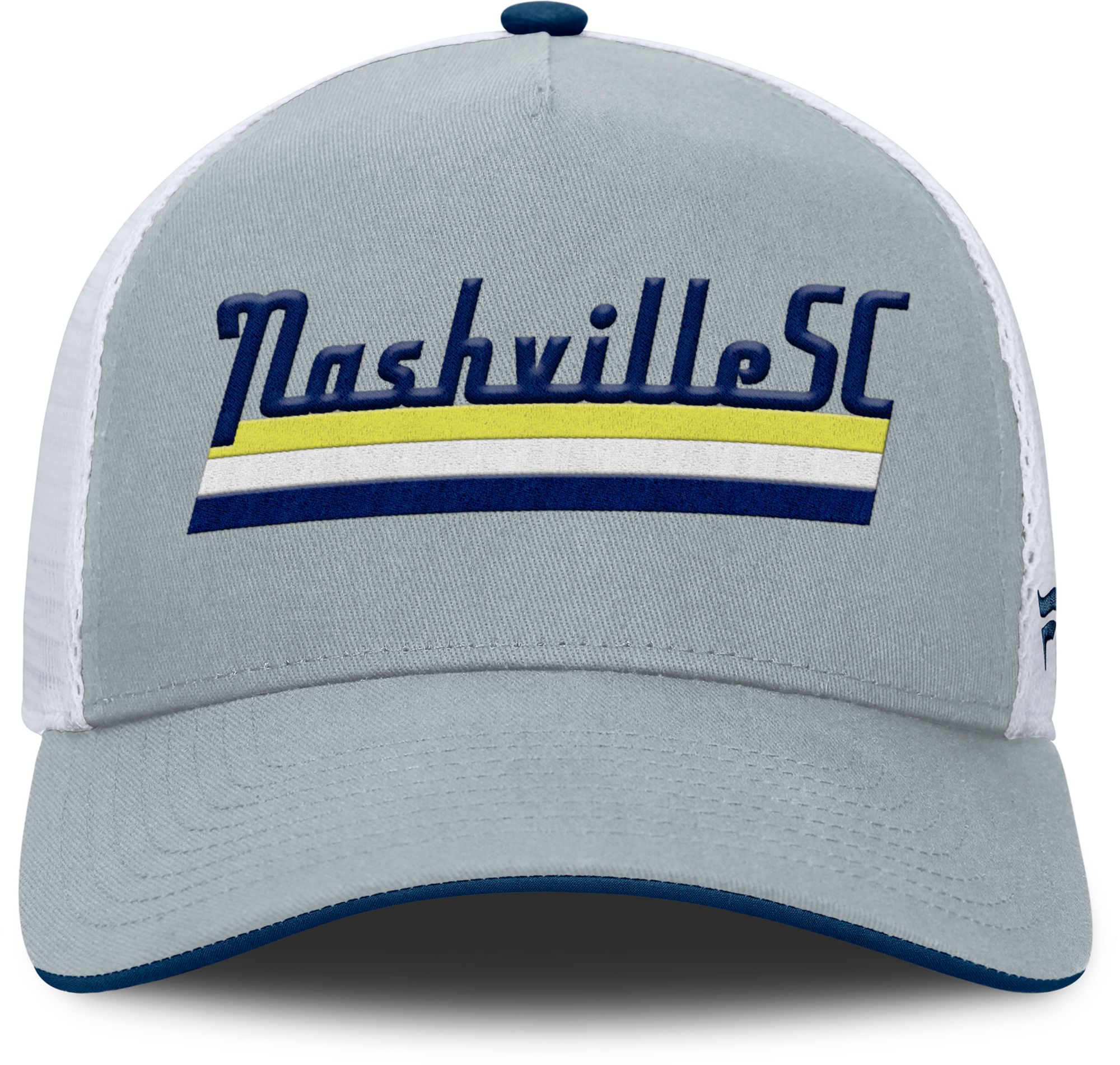 MLS Adult Nashville SC Gray Wordmark Adjustable Trucker Hat product image