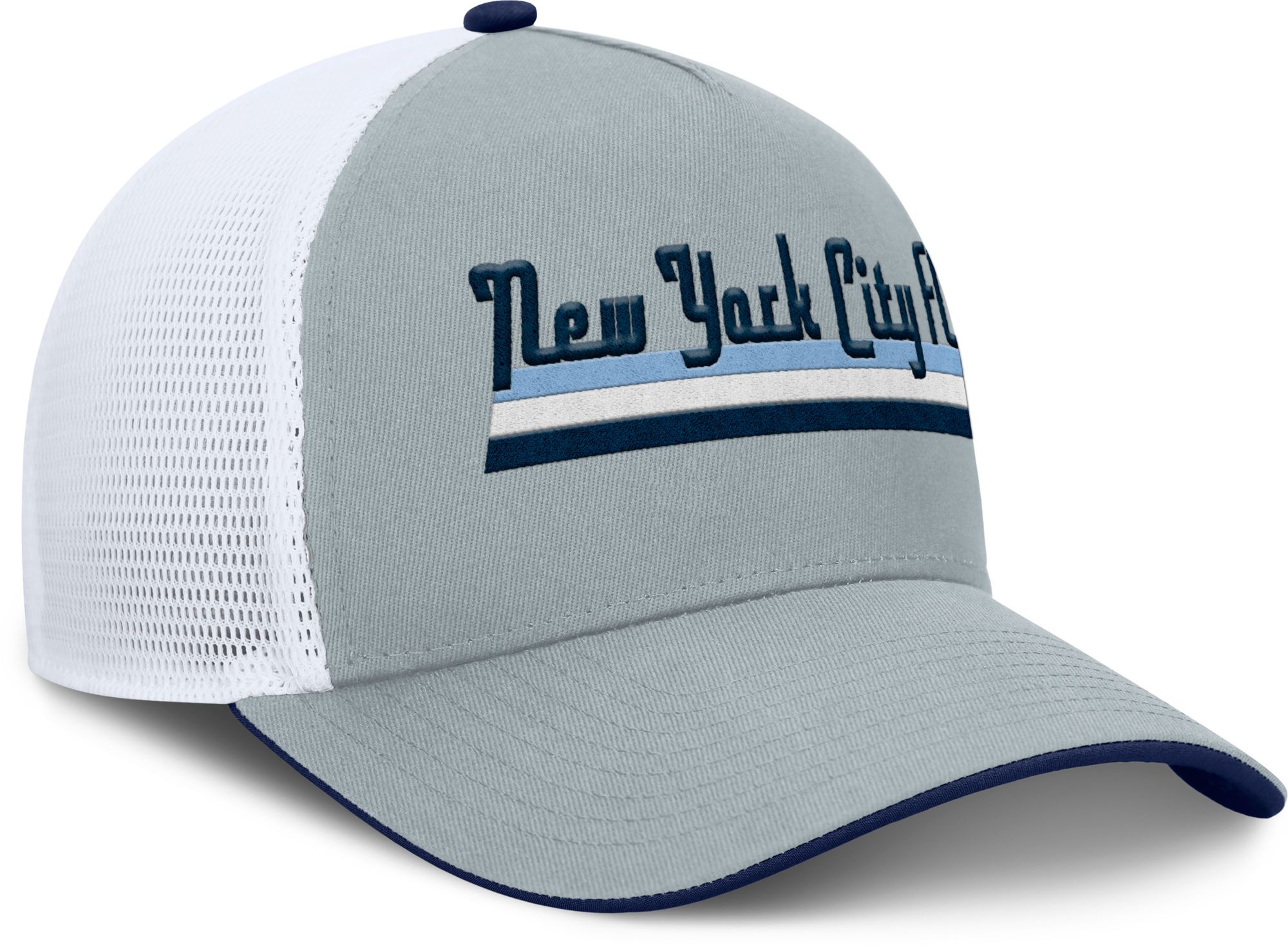 MLS Adult New York City FC Gray Wordmark Adjustable Trucker Hat product image