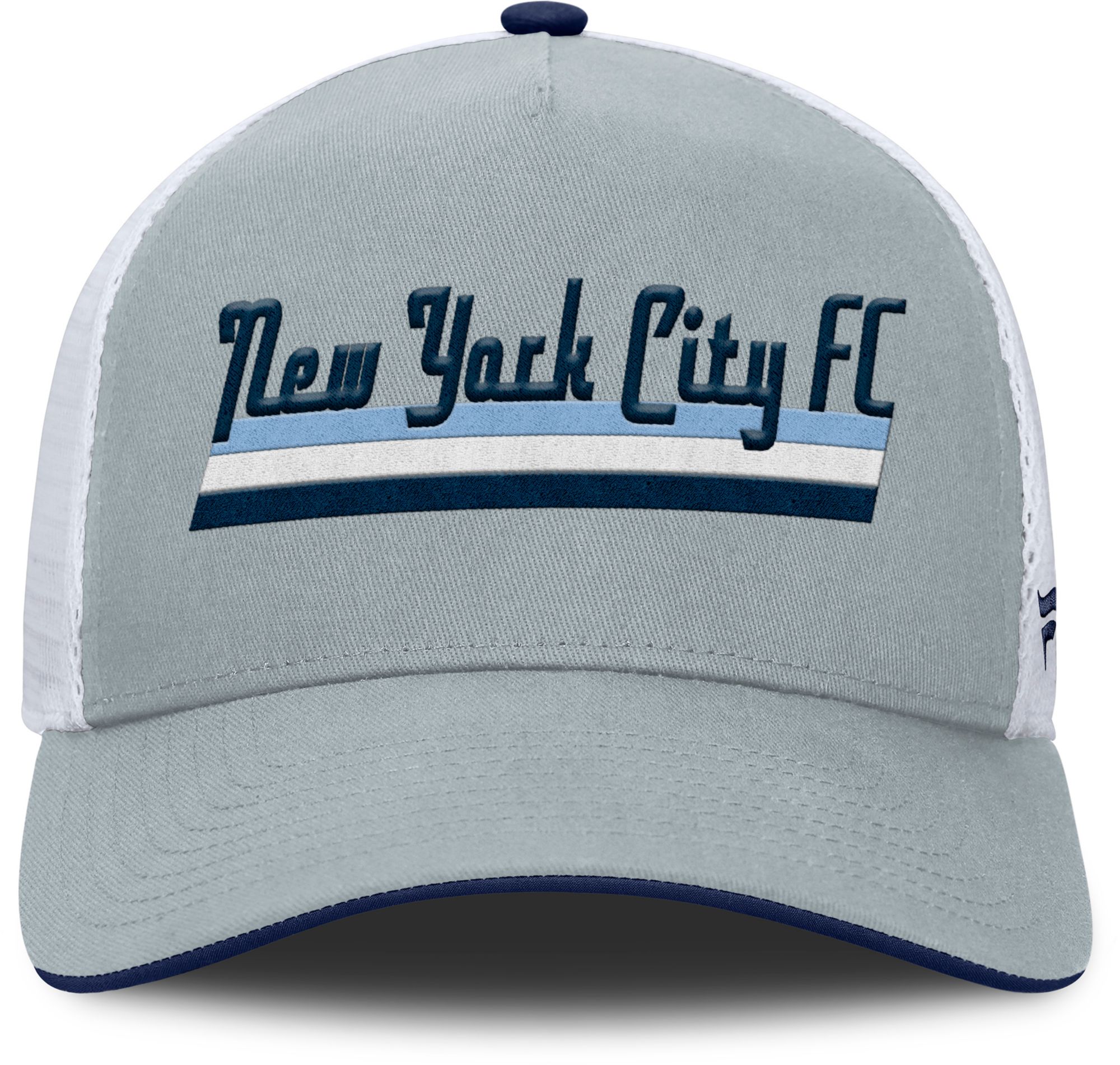 MLS Adult New York City FC Gray Wordmark Adjustable Trucker Hat product image