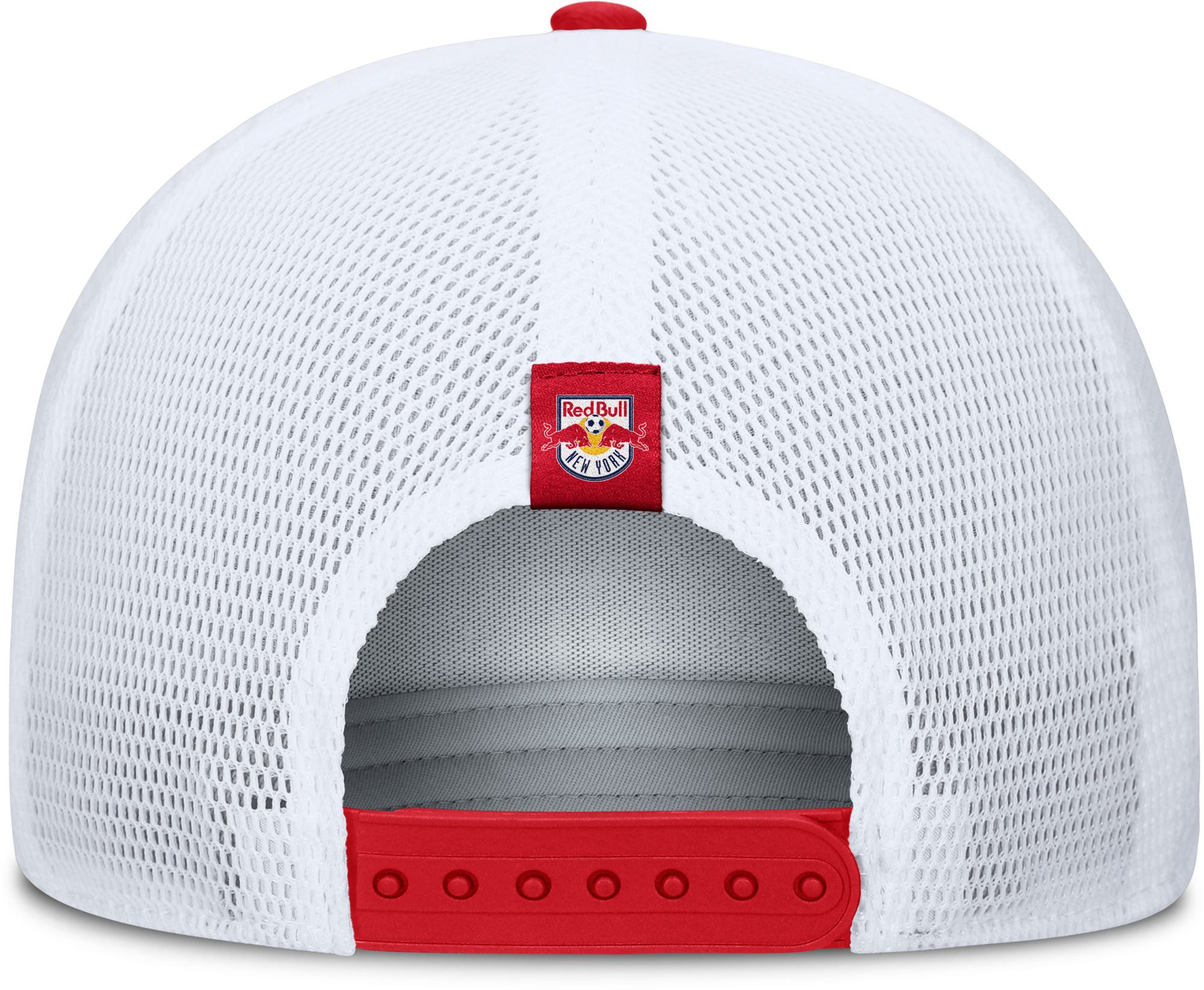 MLS Adult New York Red Bulls Gray Wordmark Adjustable Trucker Hat product image