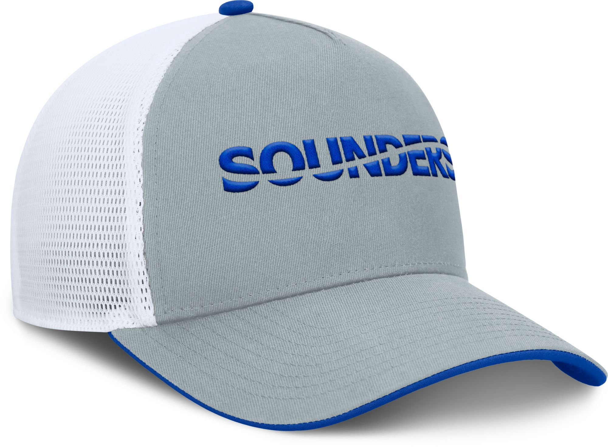 MLS Adult Seattle Sounders Gray Wordmark Adjustable Trucker Hat product image