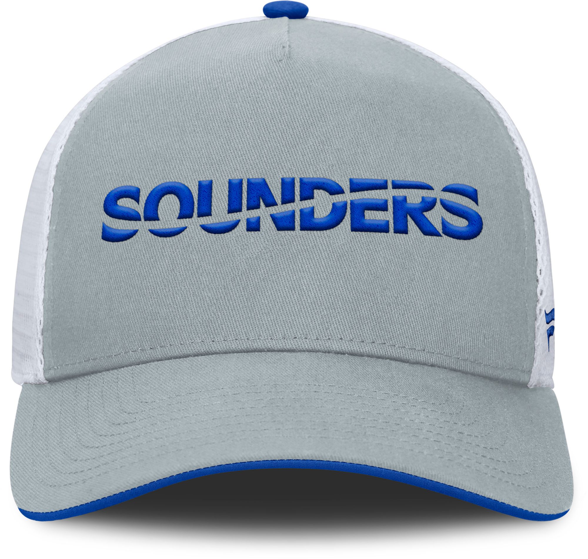 MLS Adult Seattle Sounders Gray Wordmark Adjustable Trucker Hat product image