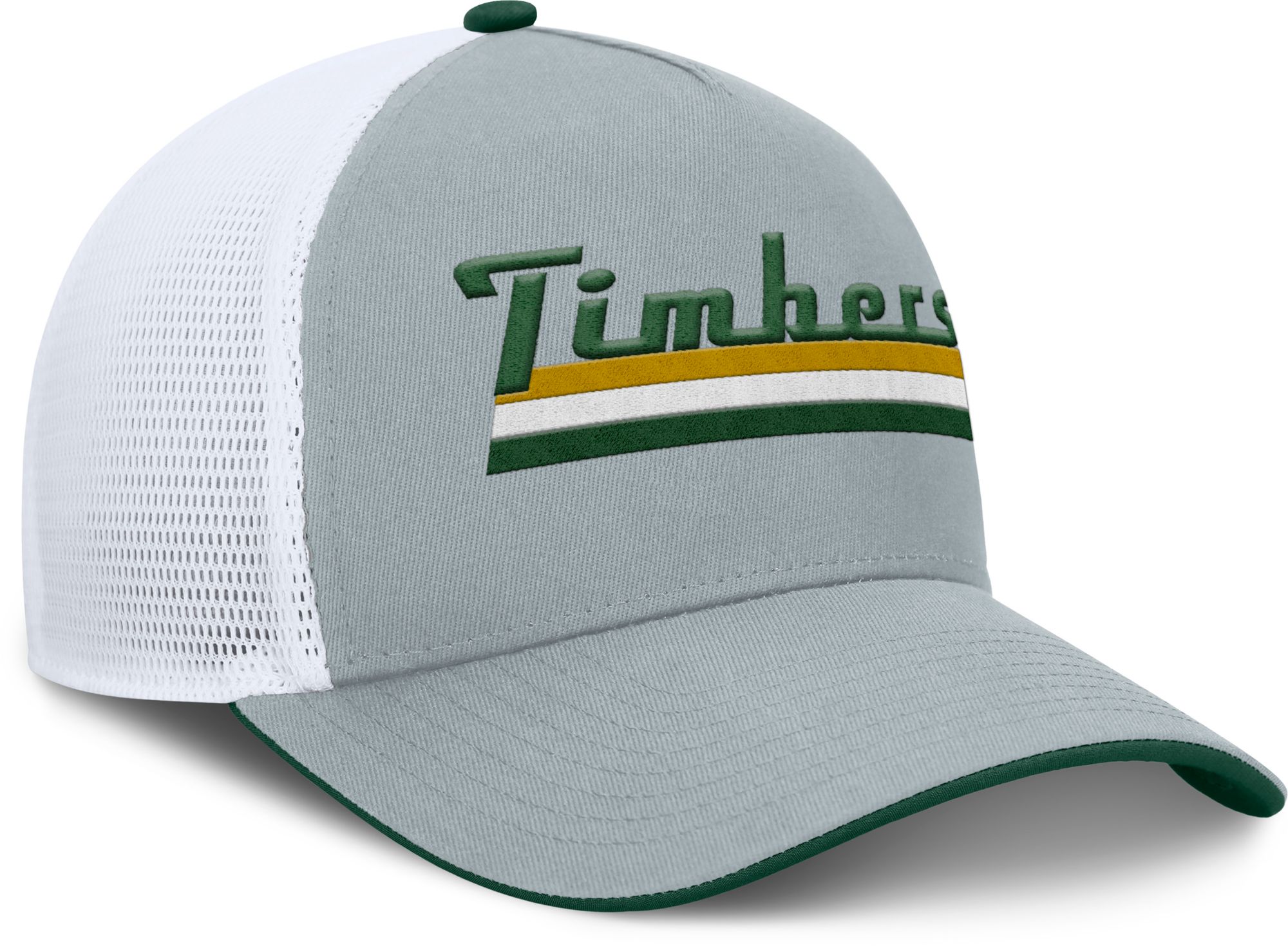 MLS Adult Portland Timbers Gray Wordmark Adjustable Trucker Hat product image